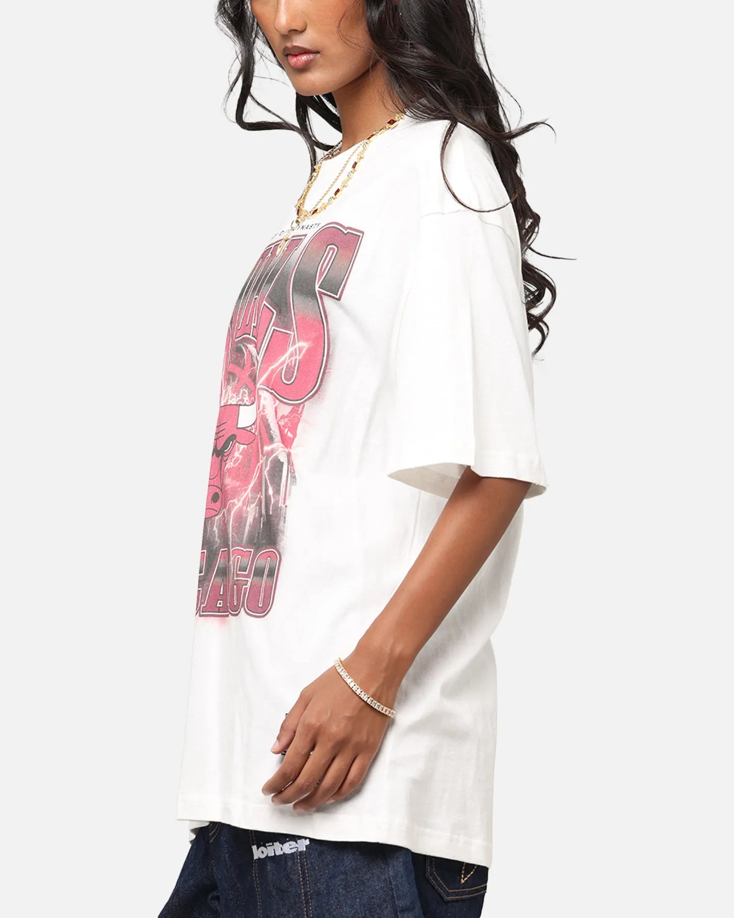 Mitchell & Ness Chicago Bulls City Strike T-Shirt Vintage White