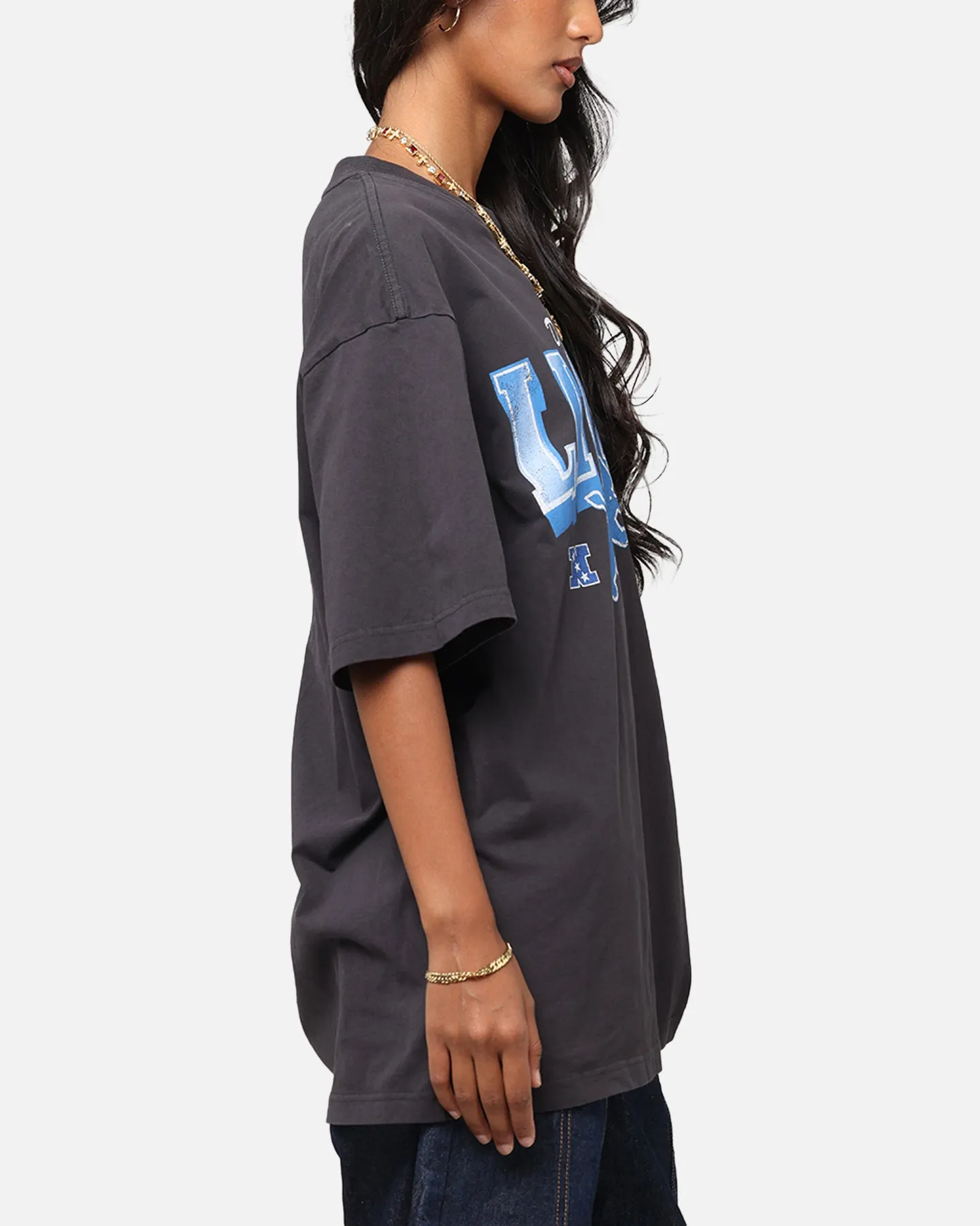 Mitchell & Ness Detroit Lions Arch T-Shirt Faded Black