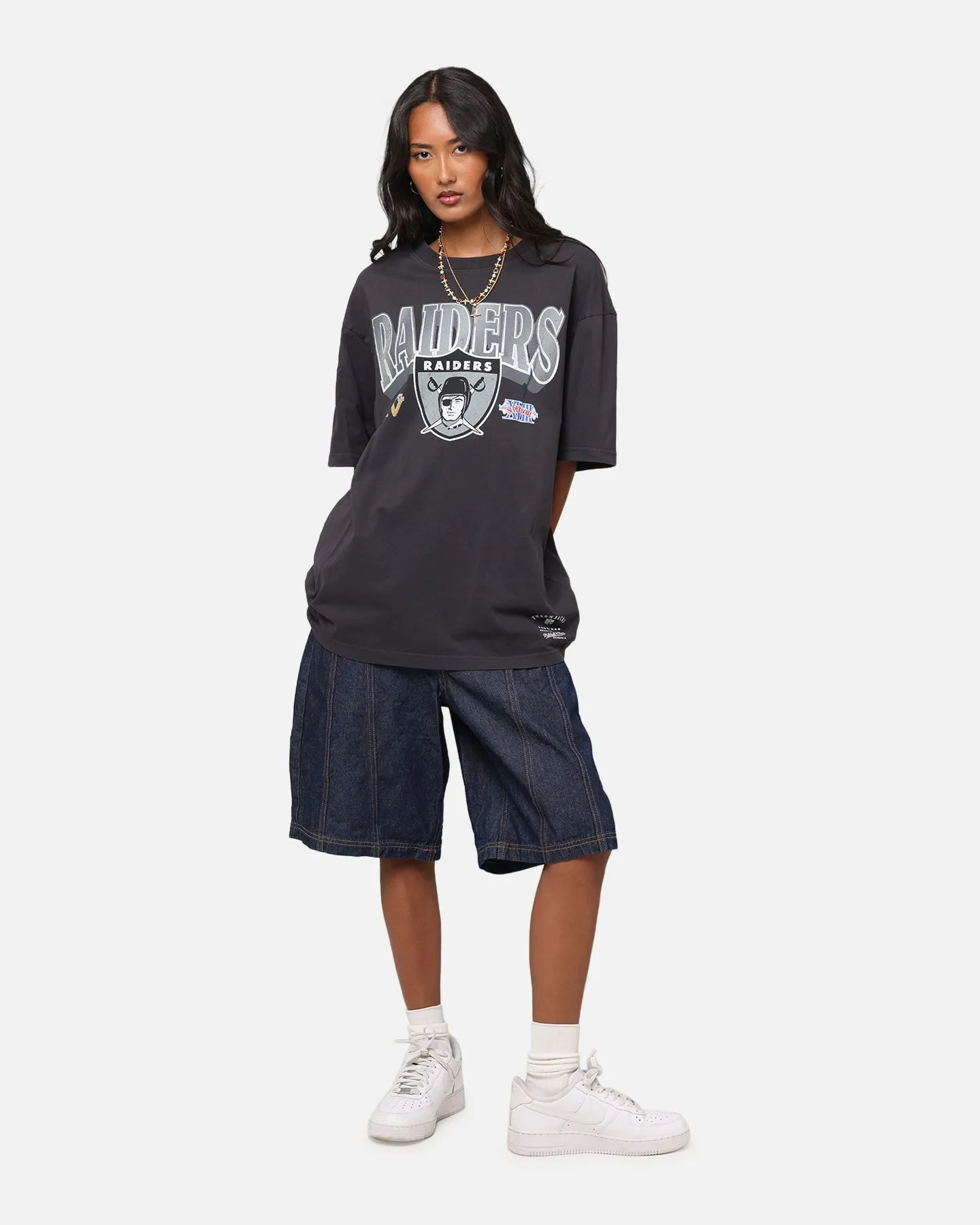 Mitchell & Ness Las Vegas Raiders Arch T-Shirt Faded Black