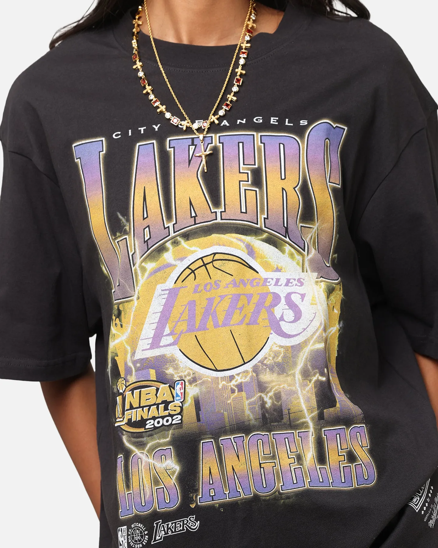 Mitchell & Ness Los Angeles Lakers City Strike T-Shirt Faded Black