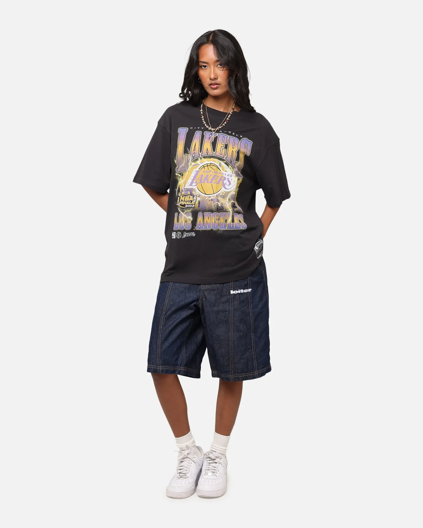 Mitchell & Ness Los Angeles Lakers City Strike T-Shirt Faded Black