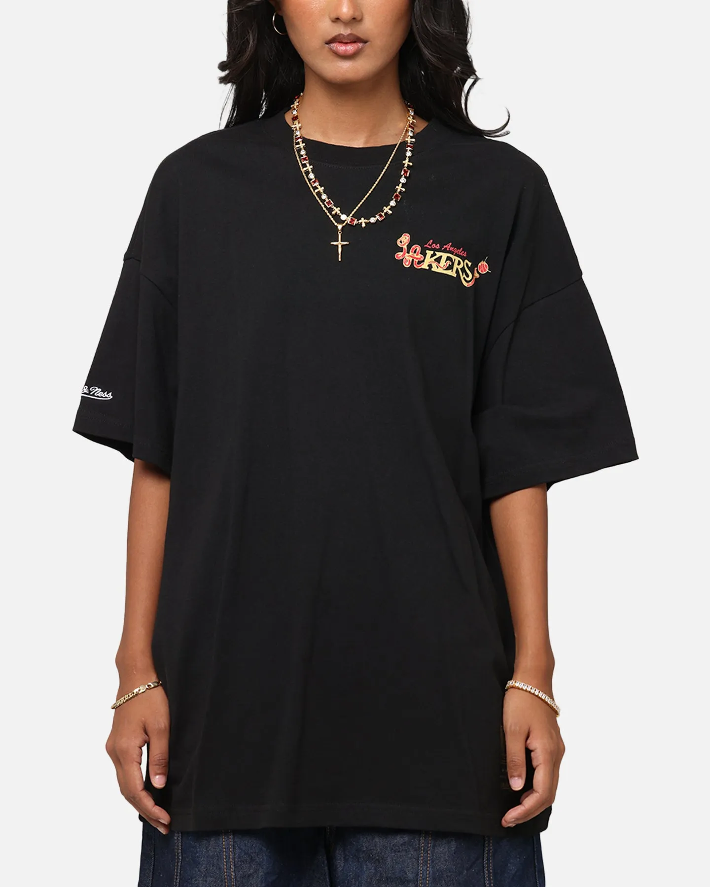 Mitchell & Ness Los Angeles Lakers Radiograph Gold Rings T-Shirt Faded Black