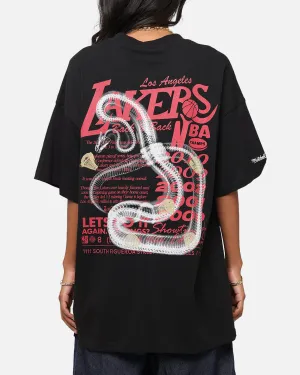 Mitchell & Ness Los Angeles Lakers Radiograph Gold Rings T-Shirt Faded Black