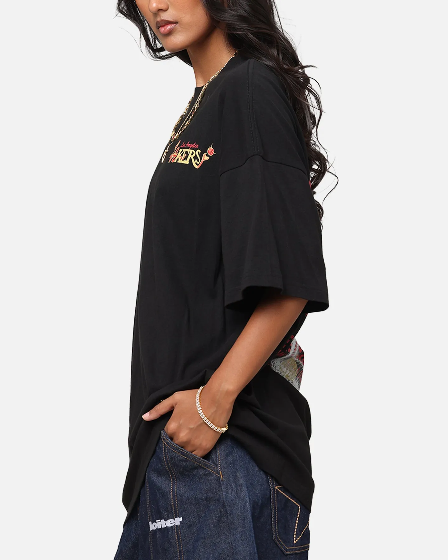Mitchell & Ness Los Angeles Lakers Radiograph Gold Rings T-Shirt Faded Black