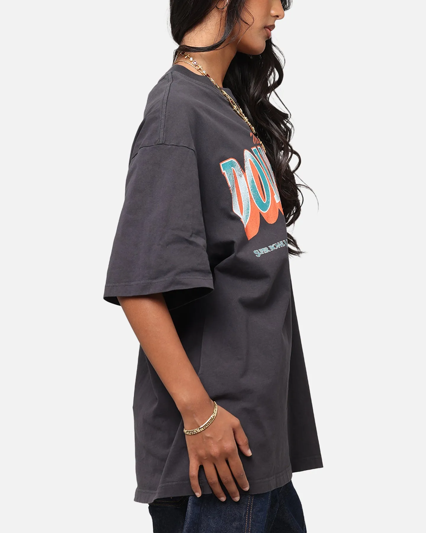 Mitchell & Ness Miami Dolphins Arch T-Shirt Faded Black