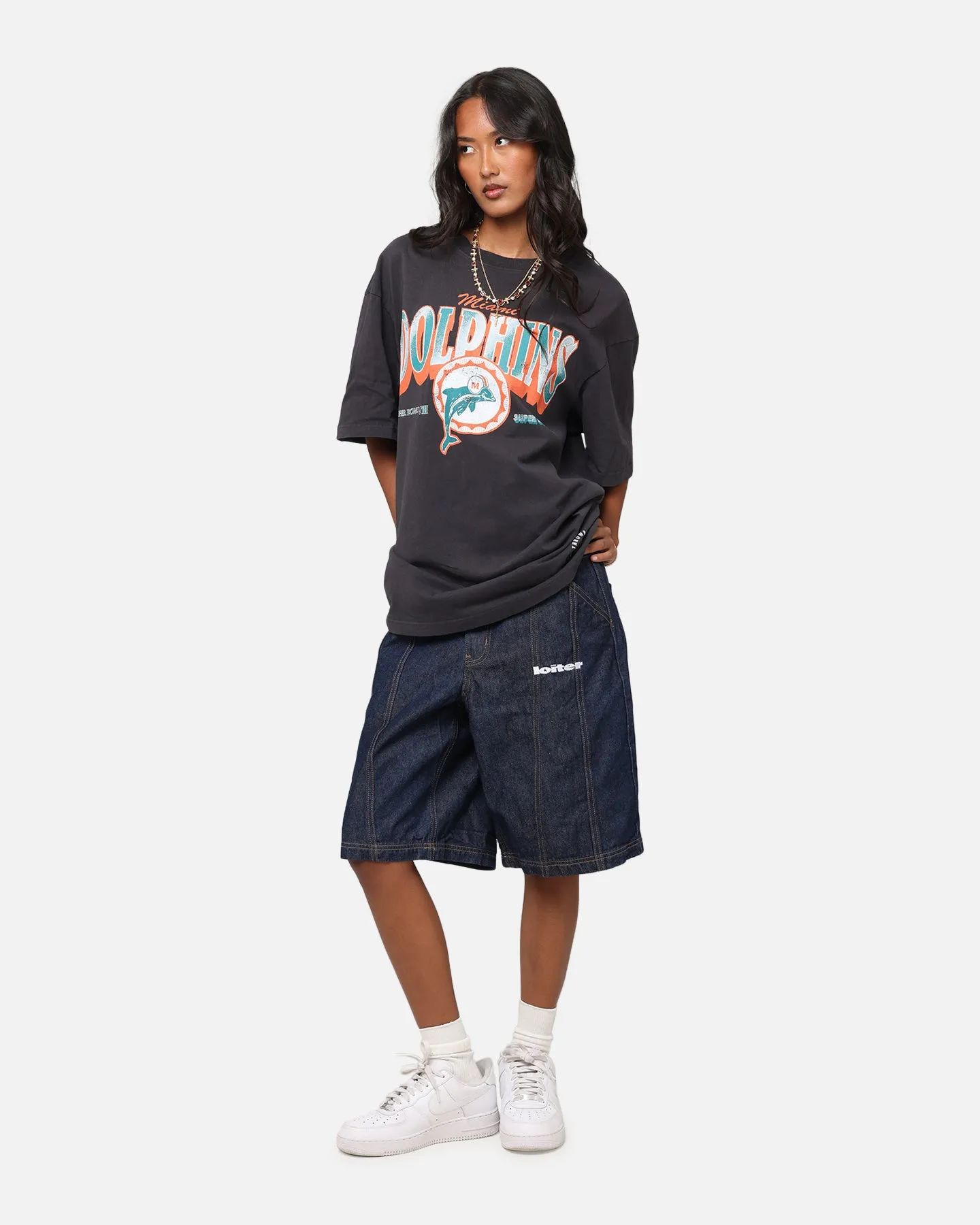 Mitchell & Ness Miami Dolphins Arch T-Shirt Faded Black
