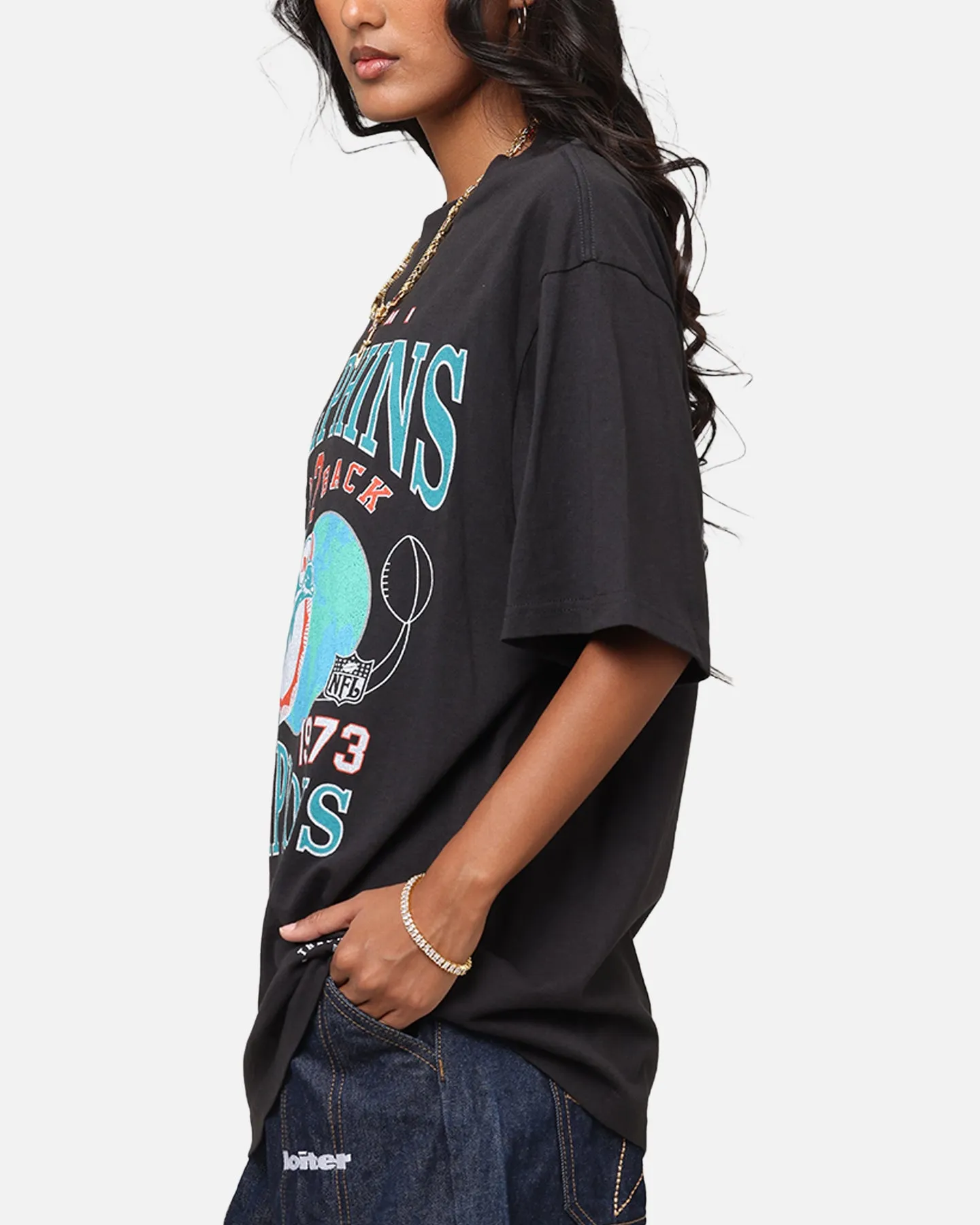 Mitchell & Ness Miami Dolphins Pinnacle T-Shirt Faded Black