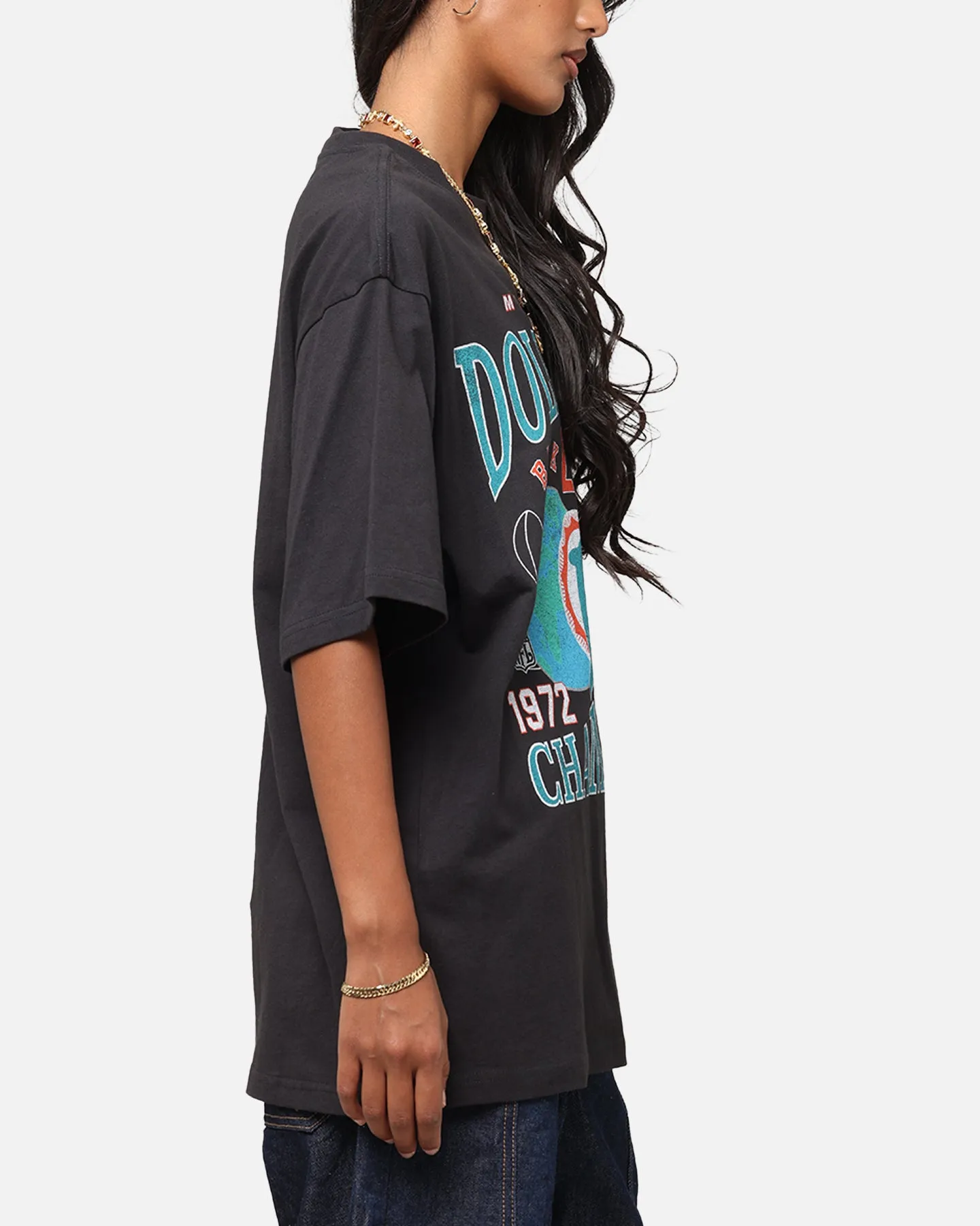 Mitchell & Ness Miami Dolphins Pinnacle T-Shirt Faded Black