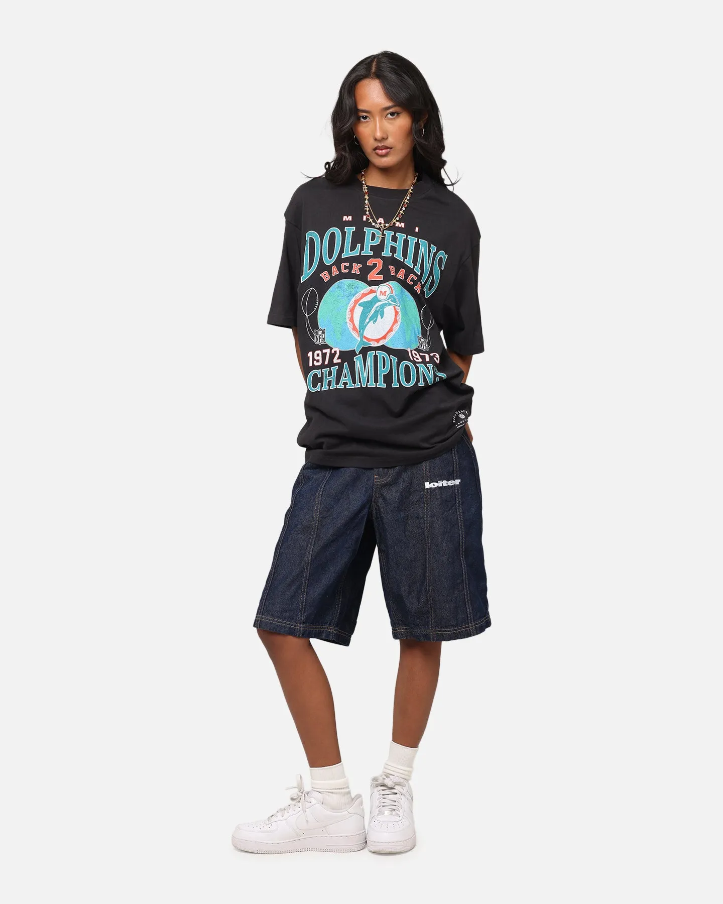 Mitchell & Ness Miami Dolphins Pinnacle T-Shirt Faded Black