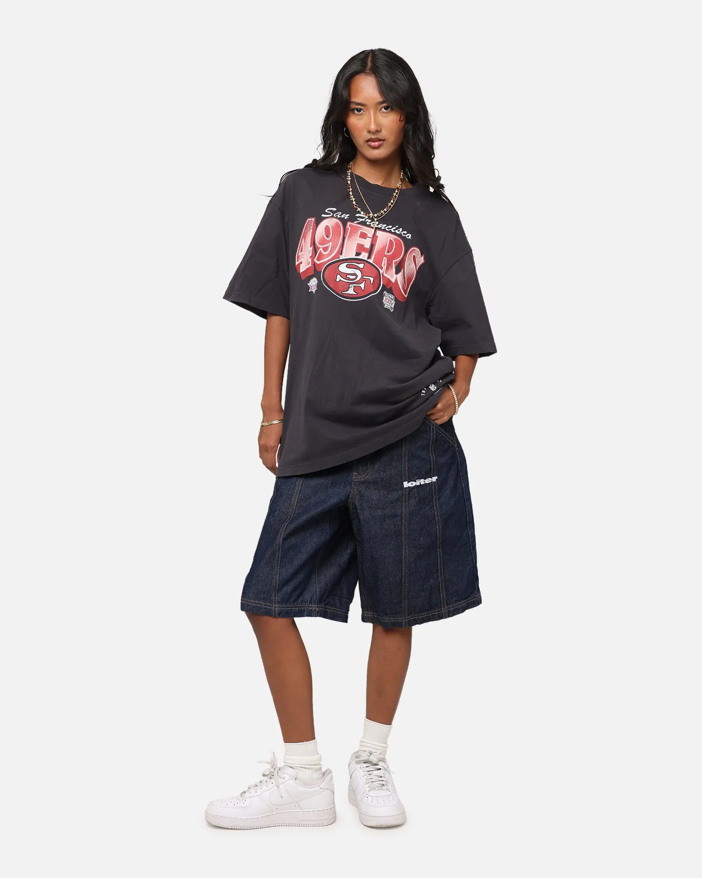 Mitchell & Ness San Francisco 49ers Arch T-Shirt Faded Black