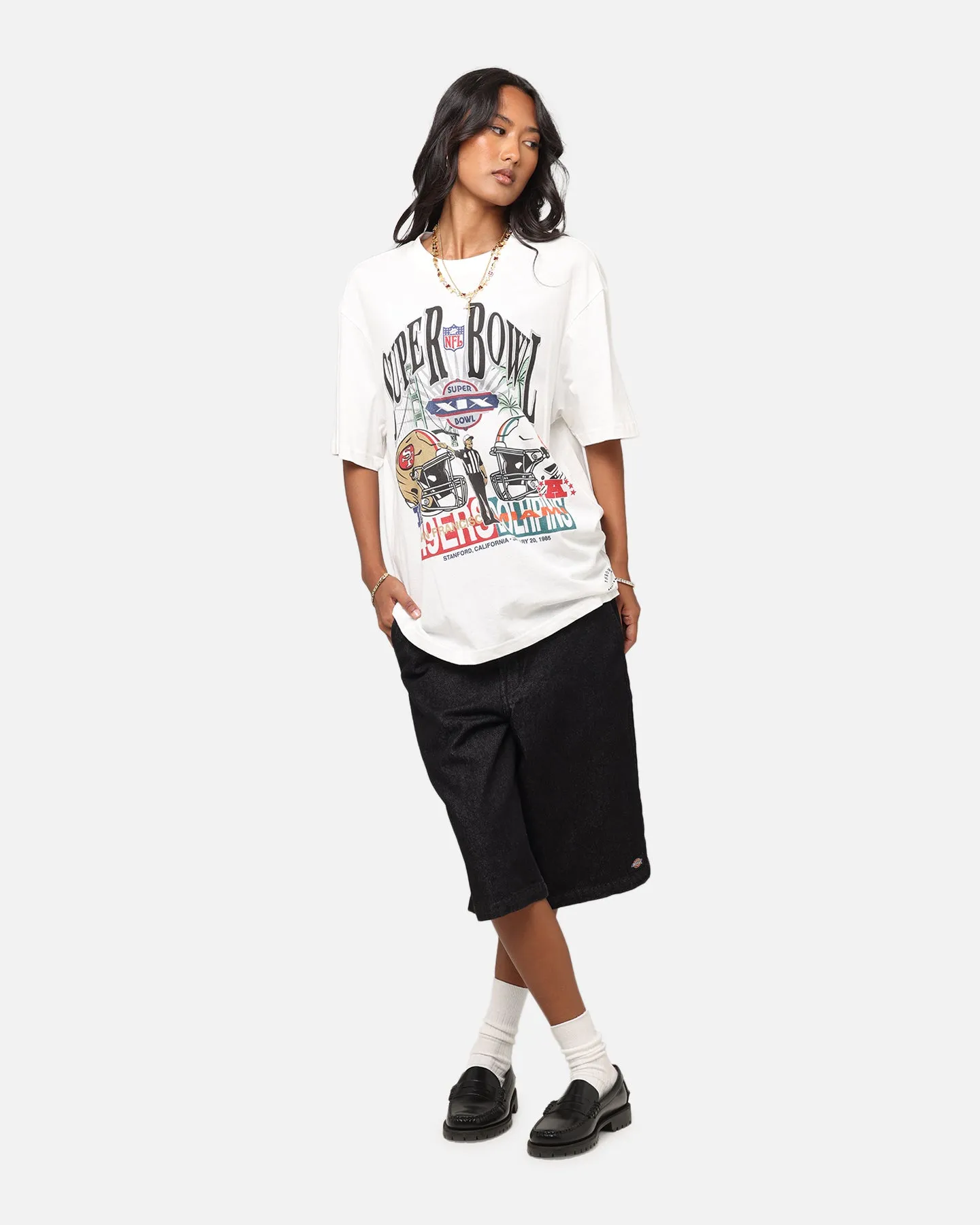 Mitchell & Ness Super Bowl XIX Match Up T-Shirt Vintage White