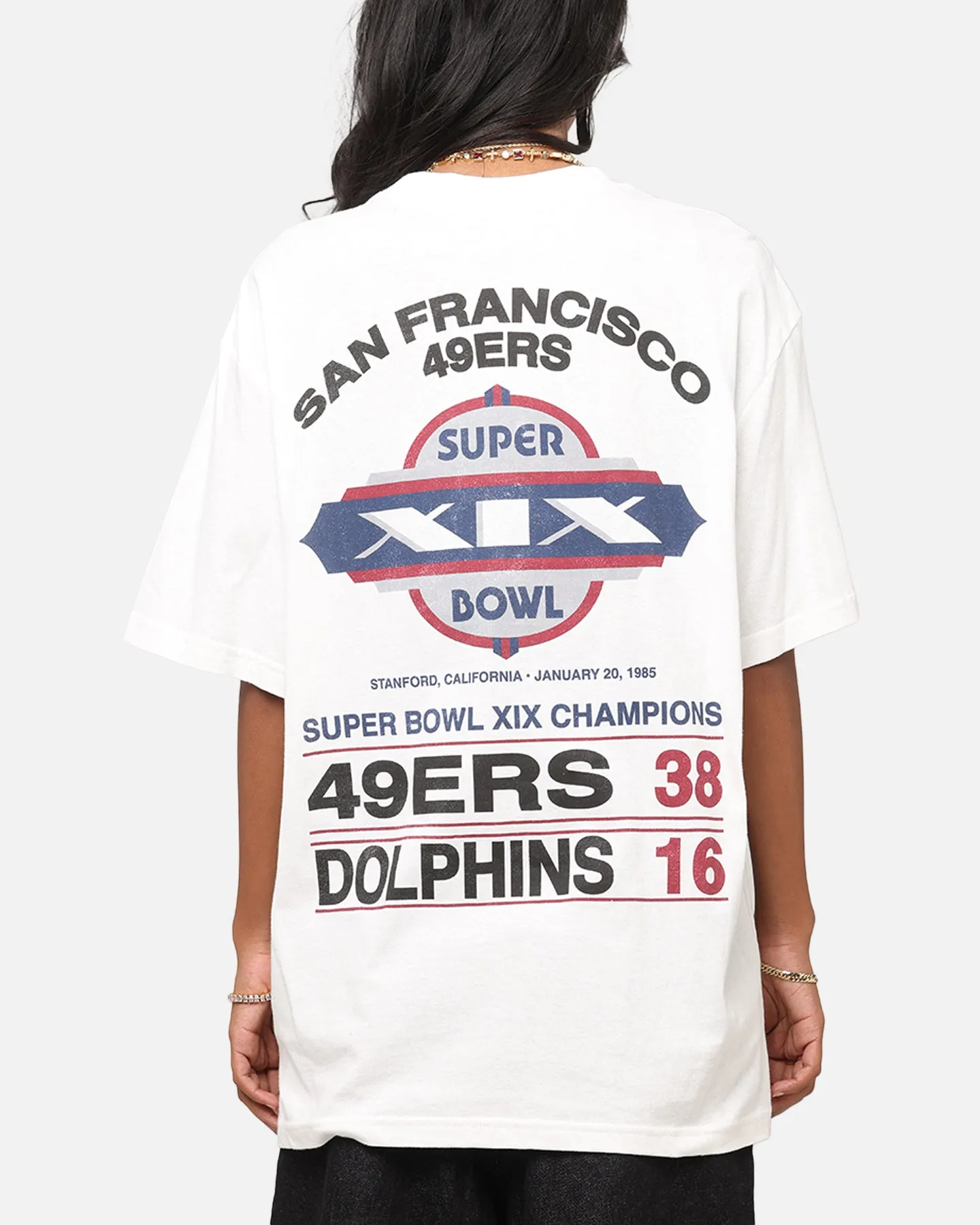 Mitchell & Ness Super Bowl XIX Match Up T-Shirt Vintage White