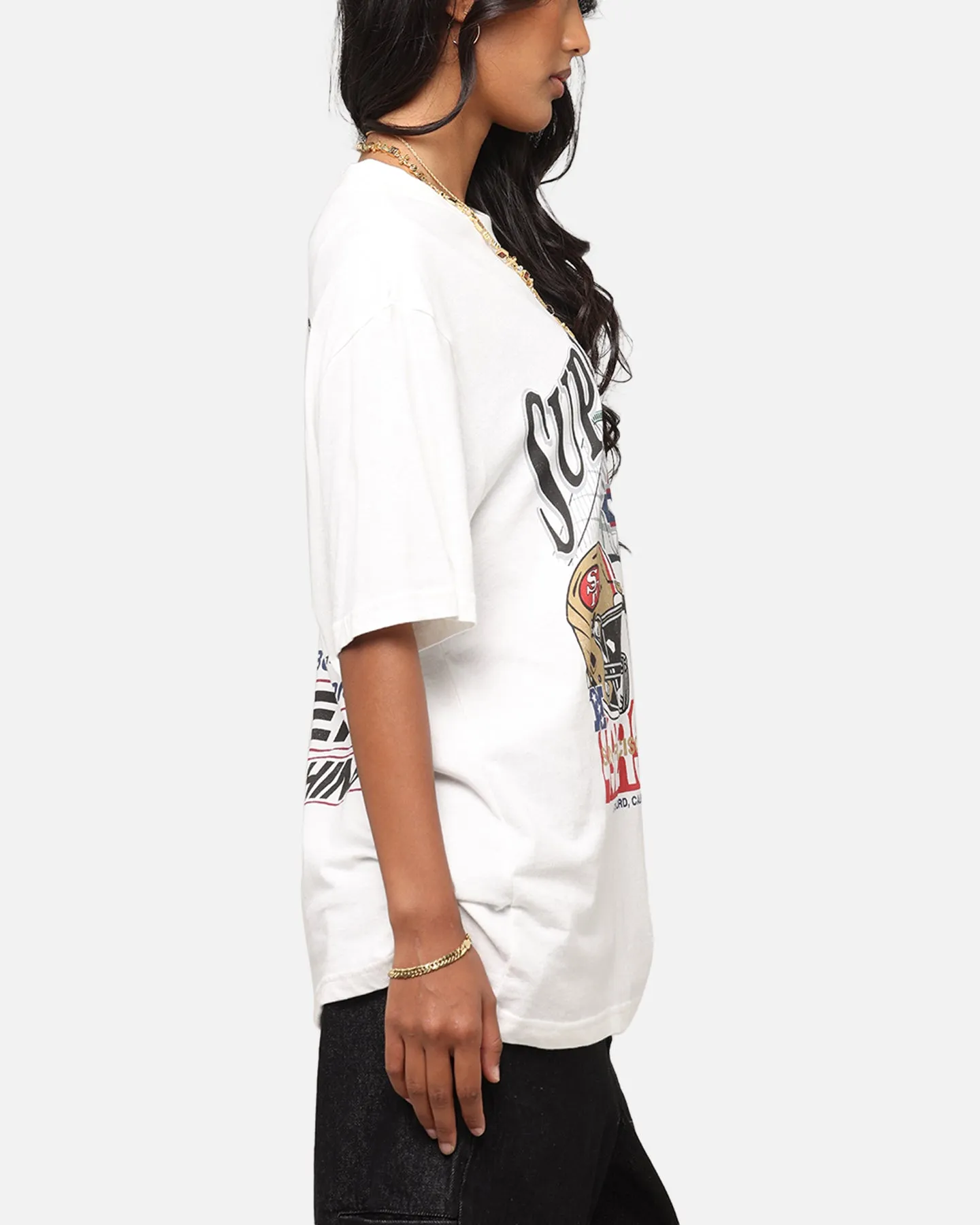 Mitchell & Ness Super Bowl XIX Match Up T-Shirt Vintage White