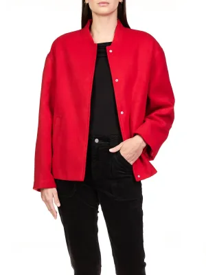 Modern Bomber Jacket In Mars Red