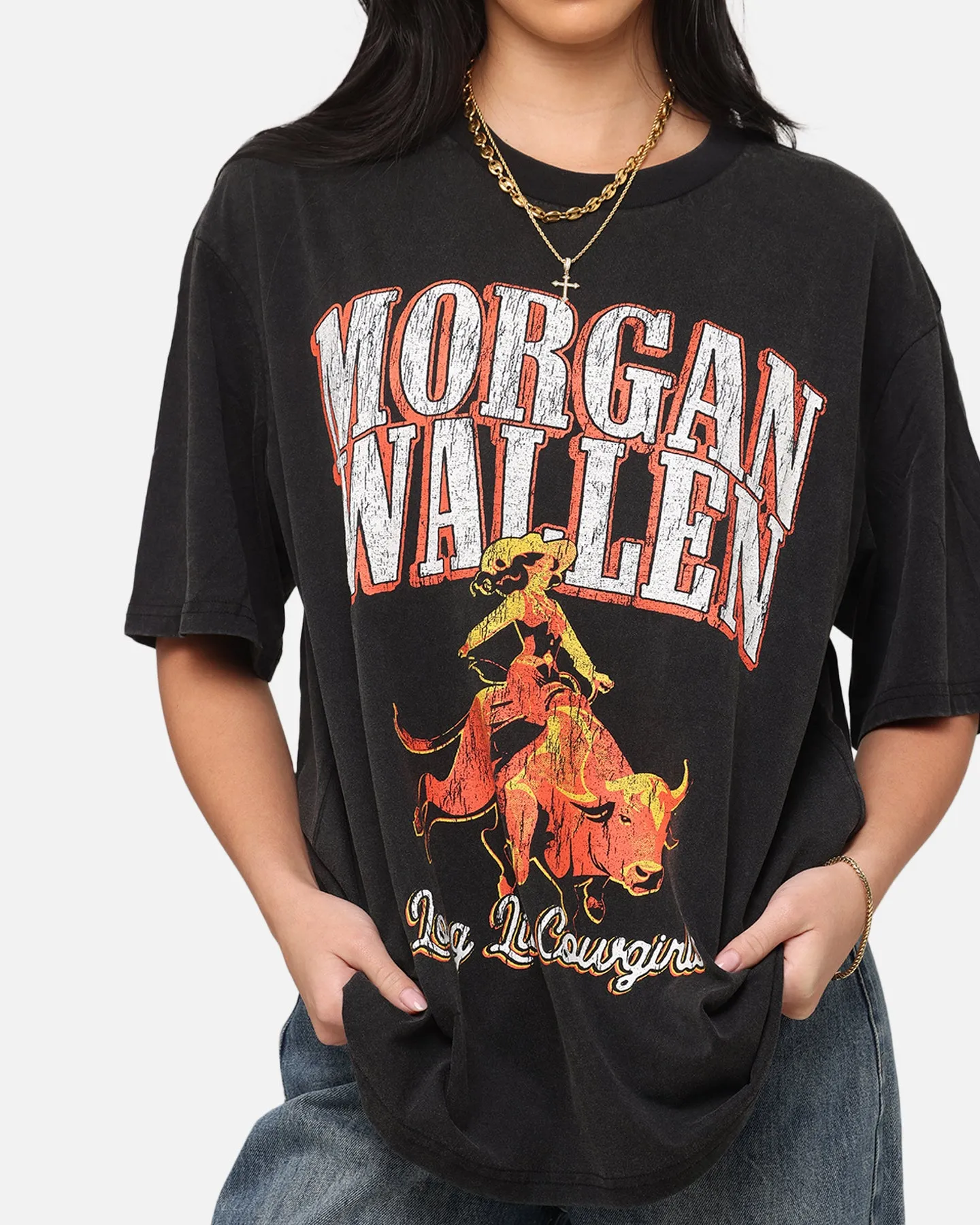 Morgan Wallen Long Live Cowgirls T-Shirt Washed Black