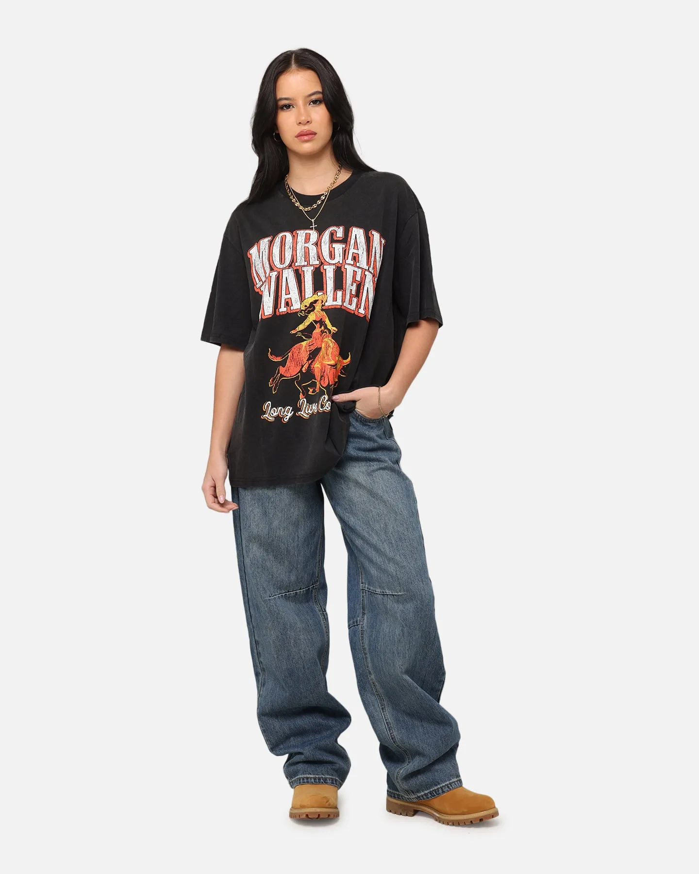 Morgan Wallen Long Live Cowgirls T-Shirt Washed Black