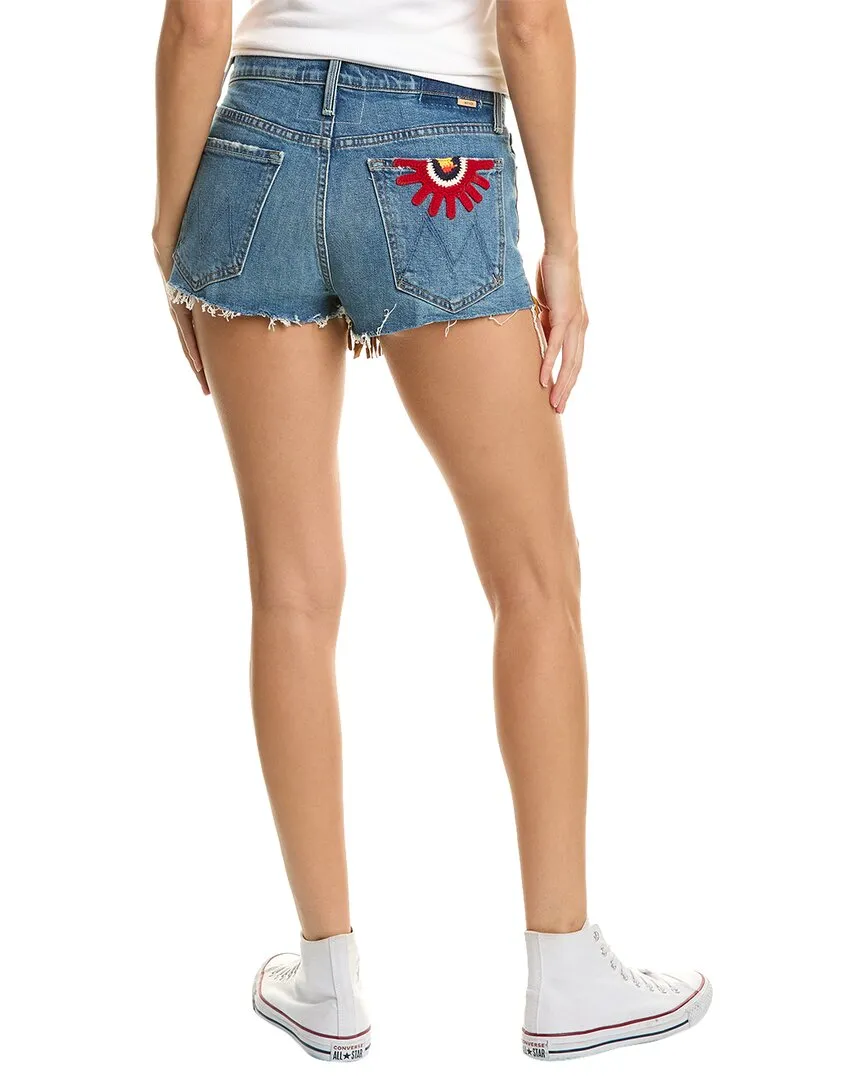 MOTHER Denim Scrapper Fringe Suede Something To Remember Short