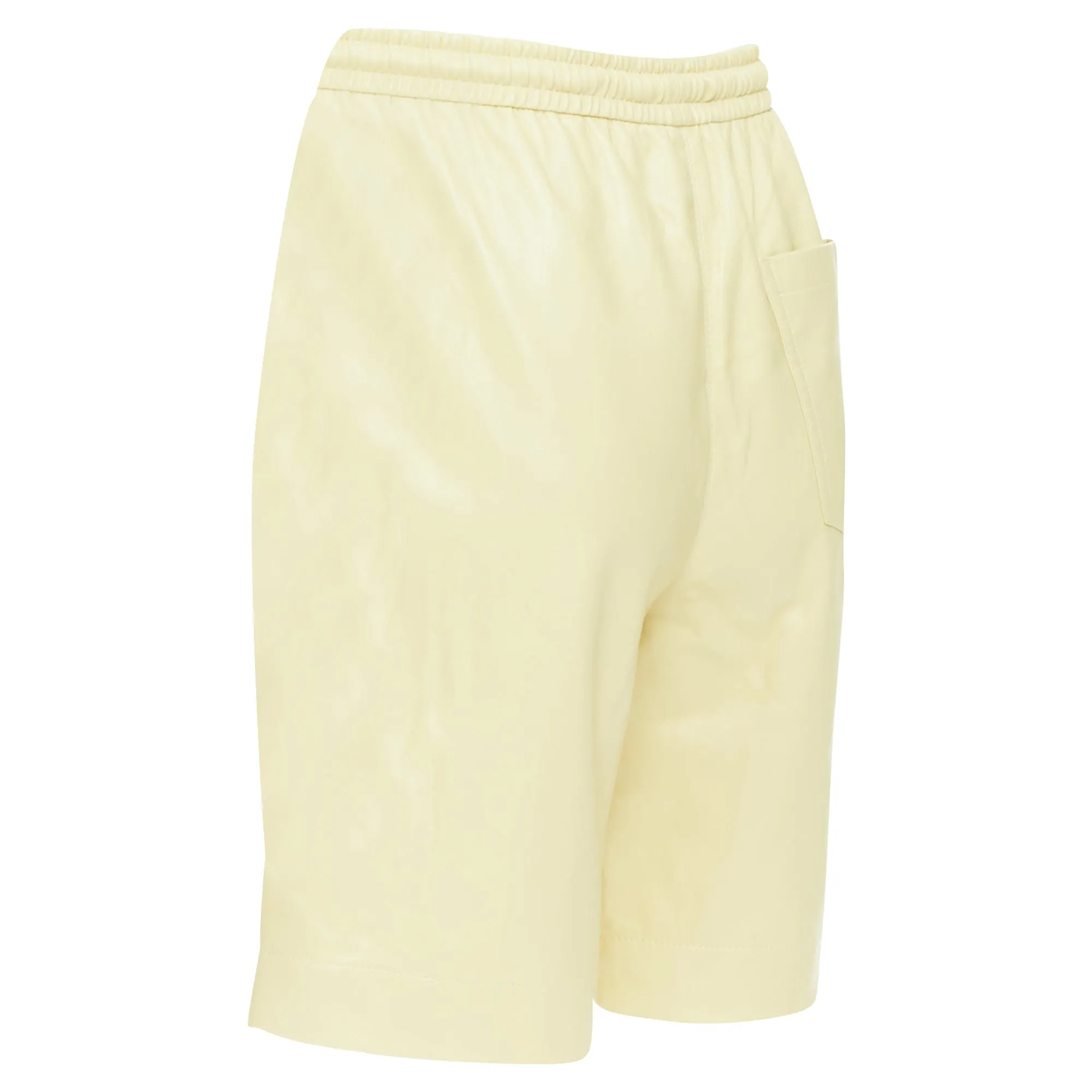 Nanushka Munira Okobor Vegan Leather Drawstring Bermuda Shorts