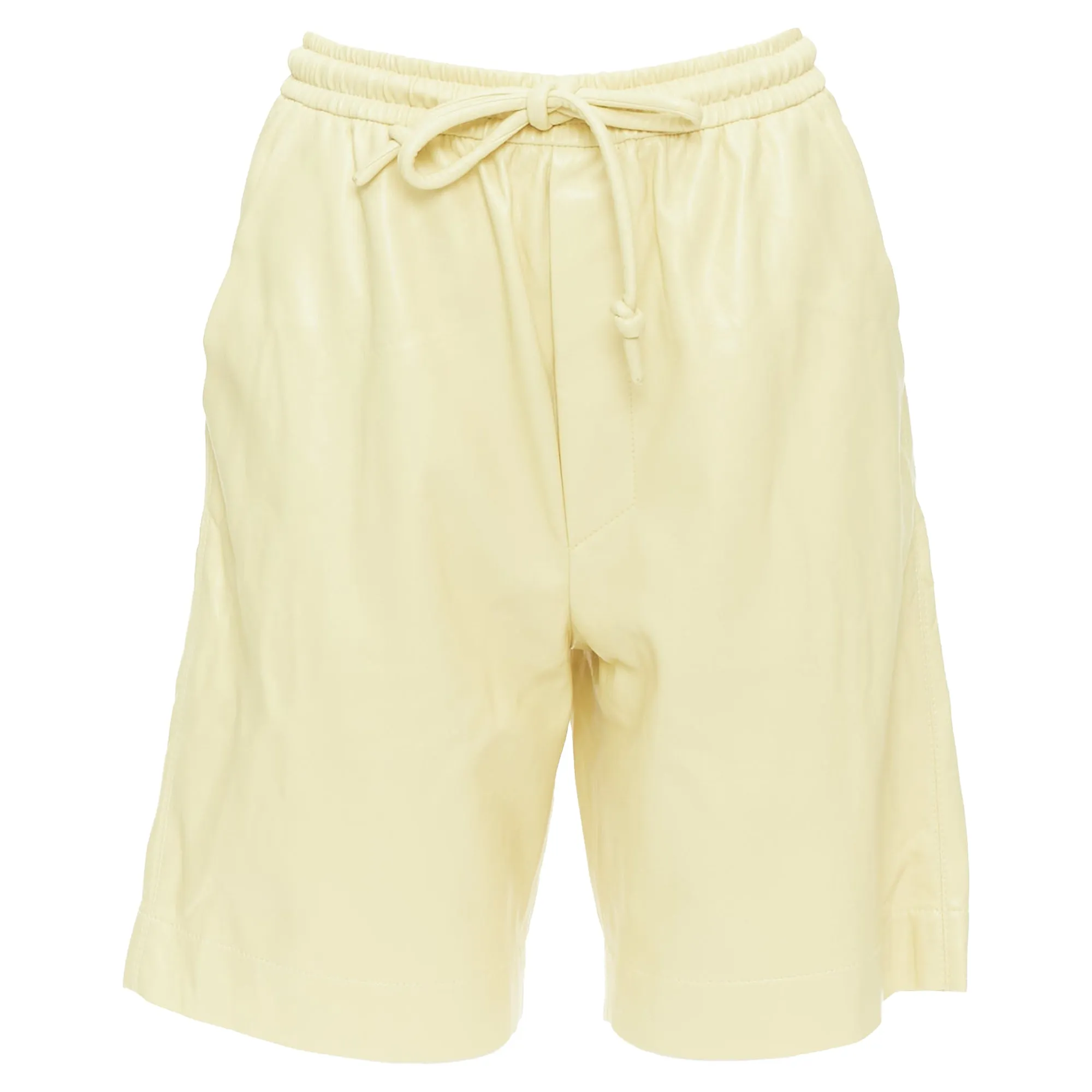 Nanushka Munira Okobor Vegan Leather Drawstring Bermuda Shorts