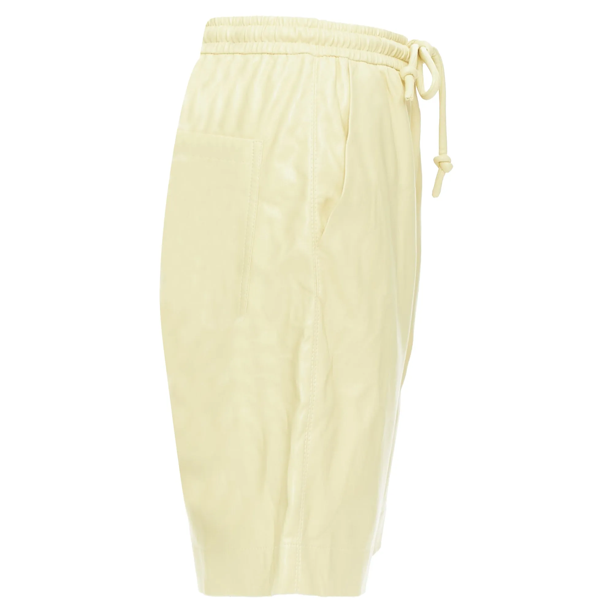 Nanushka Munira Okobor Vegan Leather Drawstring Bermuda Shorts