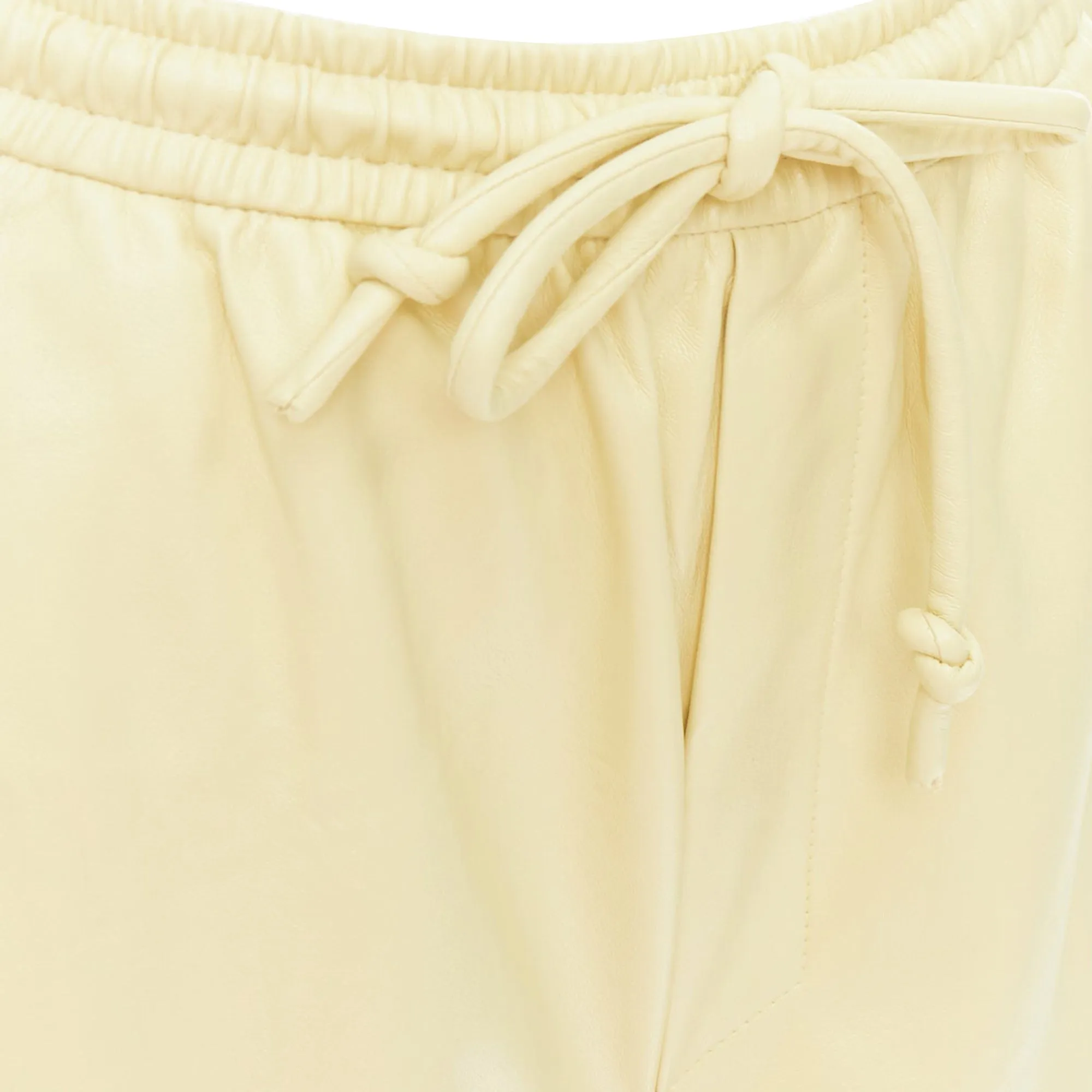 Nanushka Munira Okobor Vegan Leather Drawstring Bermuda Shorts