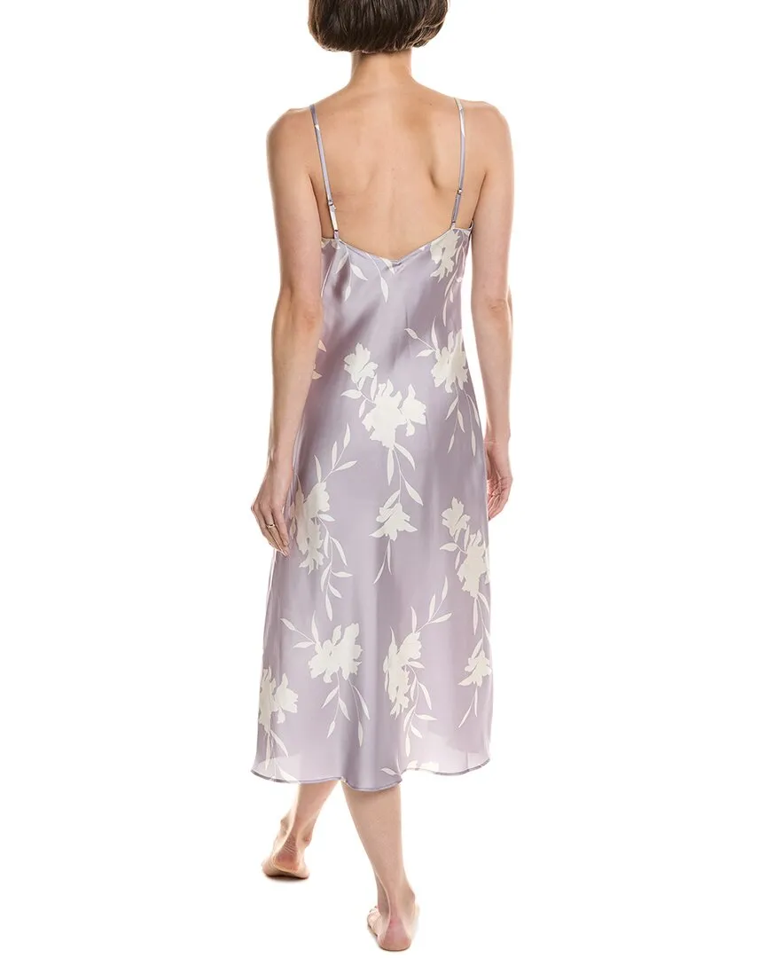 NATORI EDIT Lily Printed Satin Icon Gown