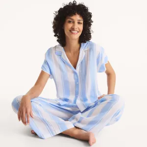 Nautica Womens Striped Pajama Pant Set