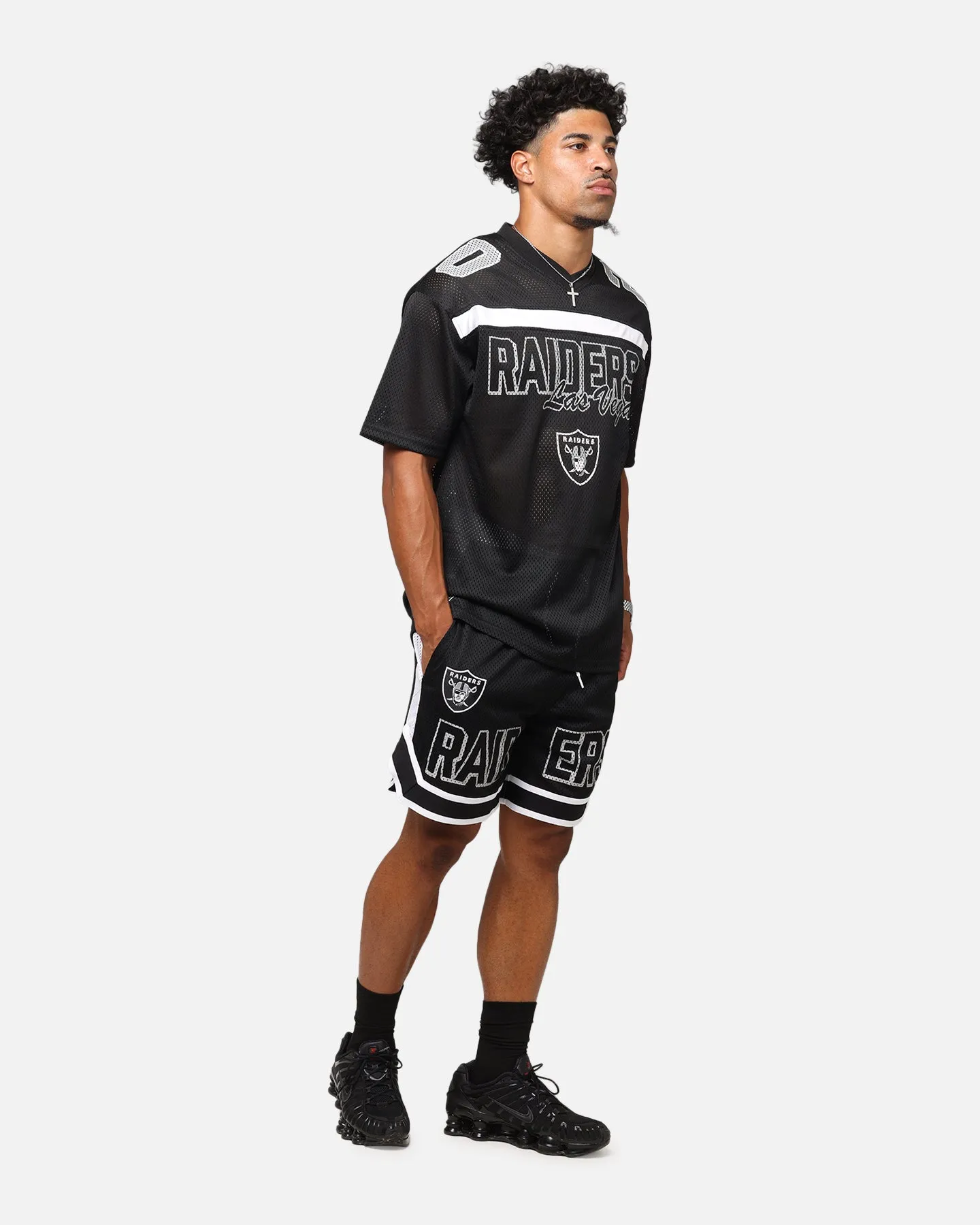 New Era Las Vegas Raiders NFL Graphic Shorts Black