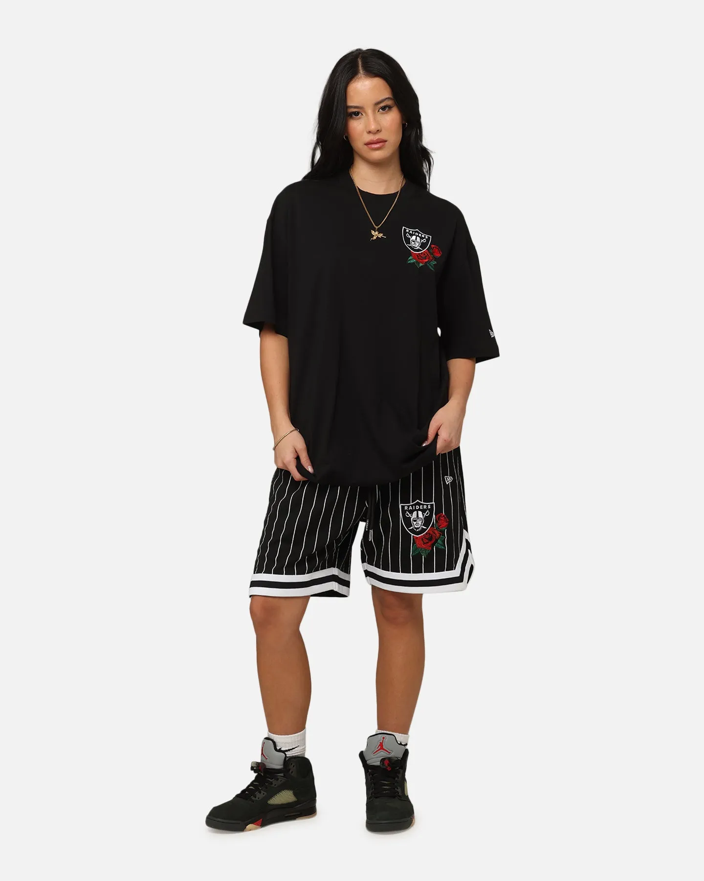 New Era Las Vegas Raiders Rose Oversized T-Shirt Black
