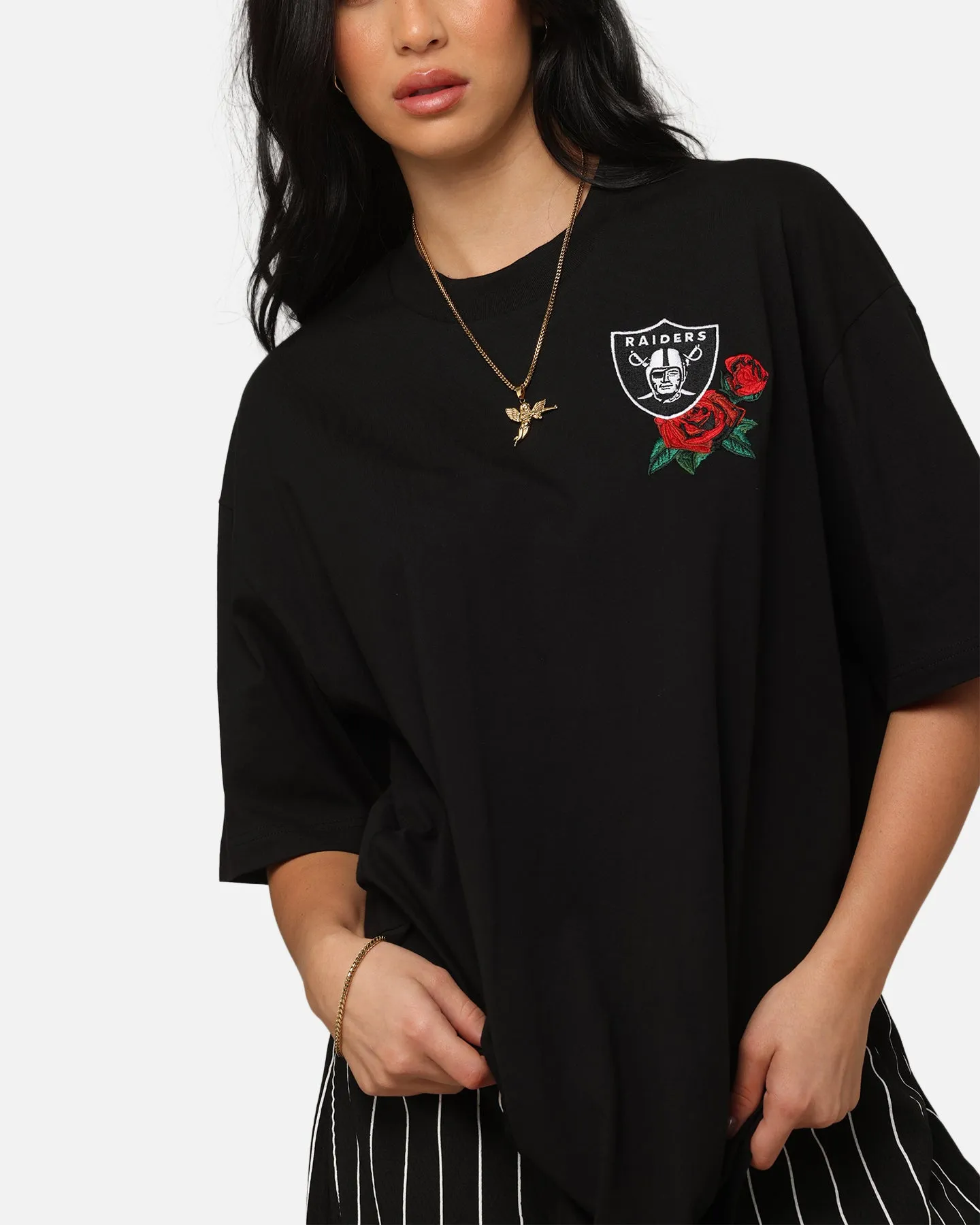 New Era Las Vegas Raiders Rose Oversized T-Shirt Black