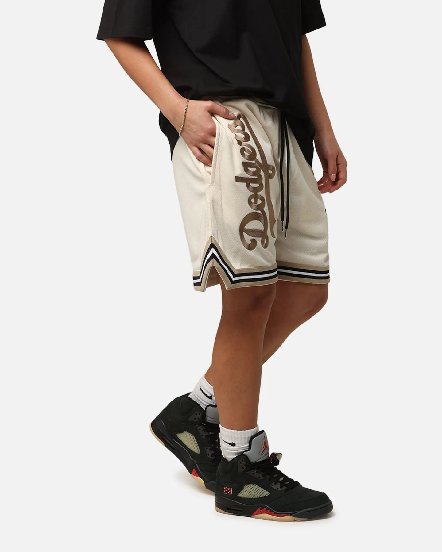 New Era Los Angeles Dodgers Mesh Shorts Light Beige