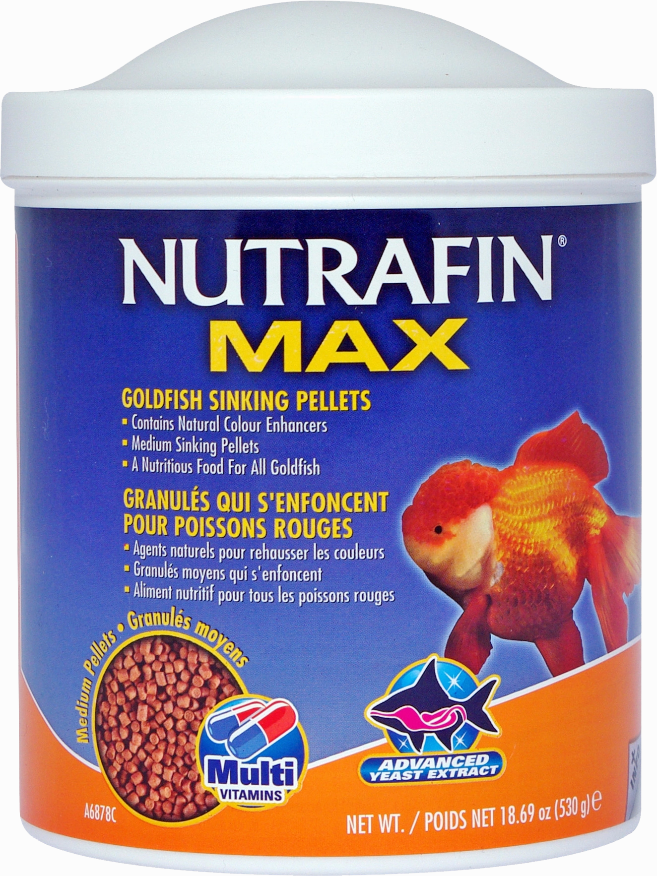Nutrafin Max - Medium Goldfish Sinking Pellets (530g)