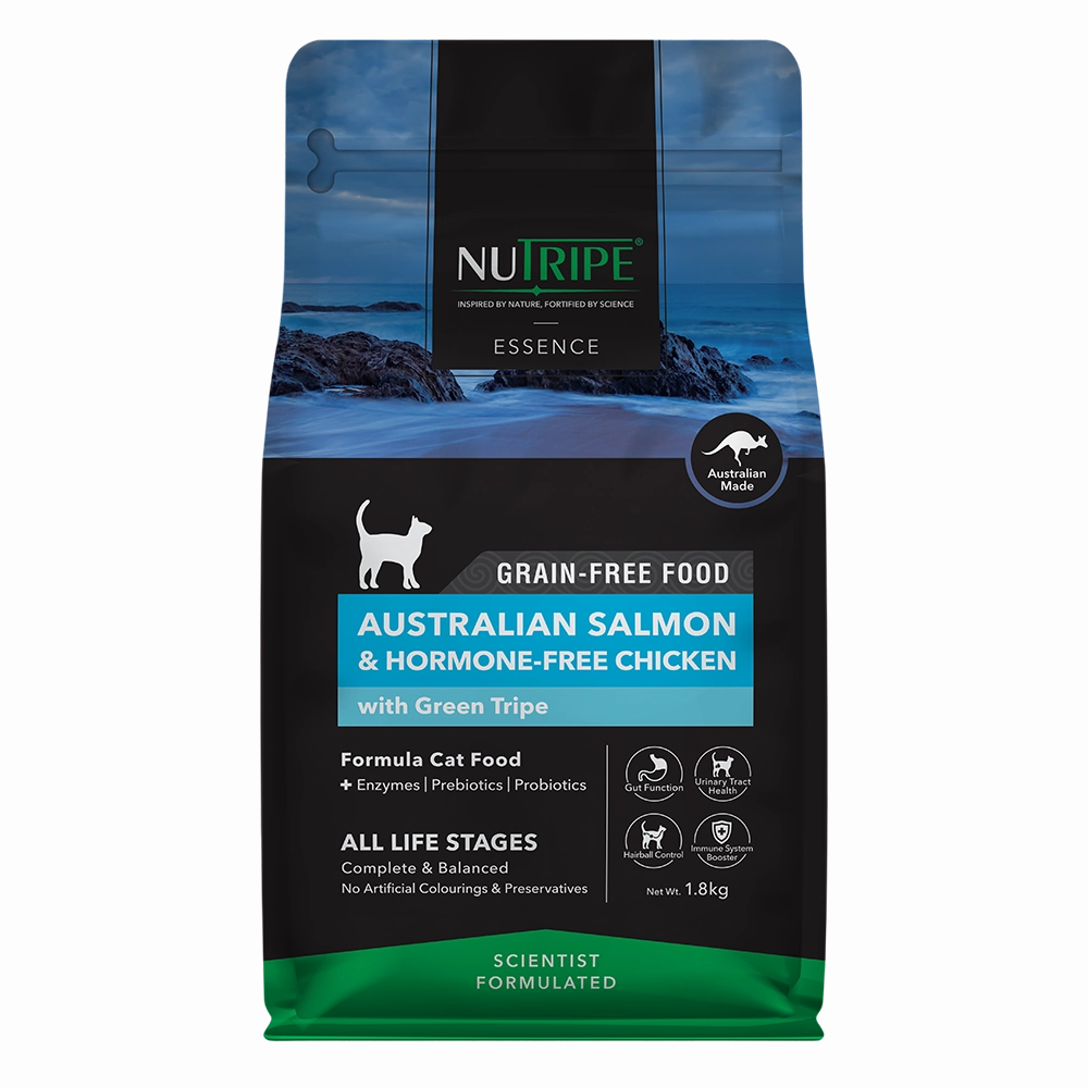 Nutripe Cat Essence Australian Salmon & Hormone-Free Chicken with Green Tripe 1.8kg