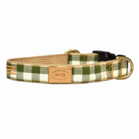 Olive Big Gingham Collar