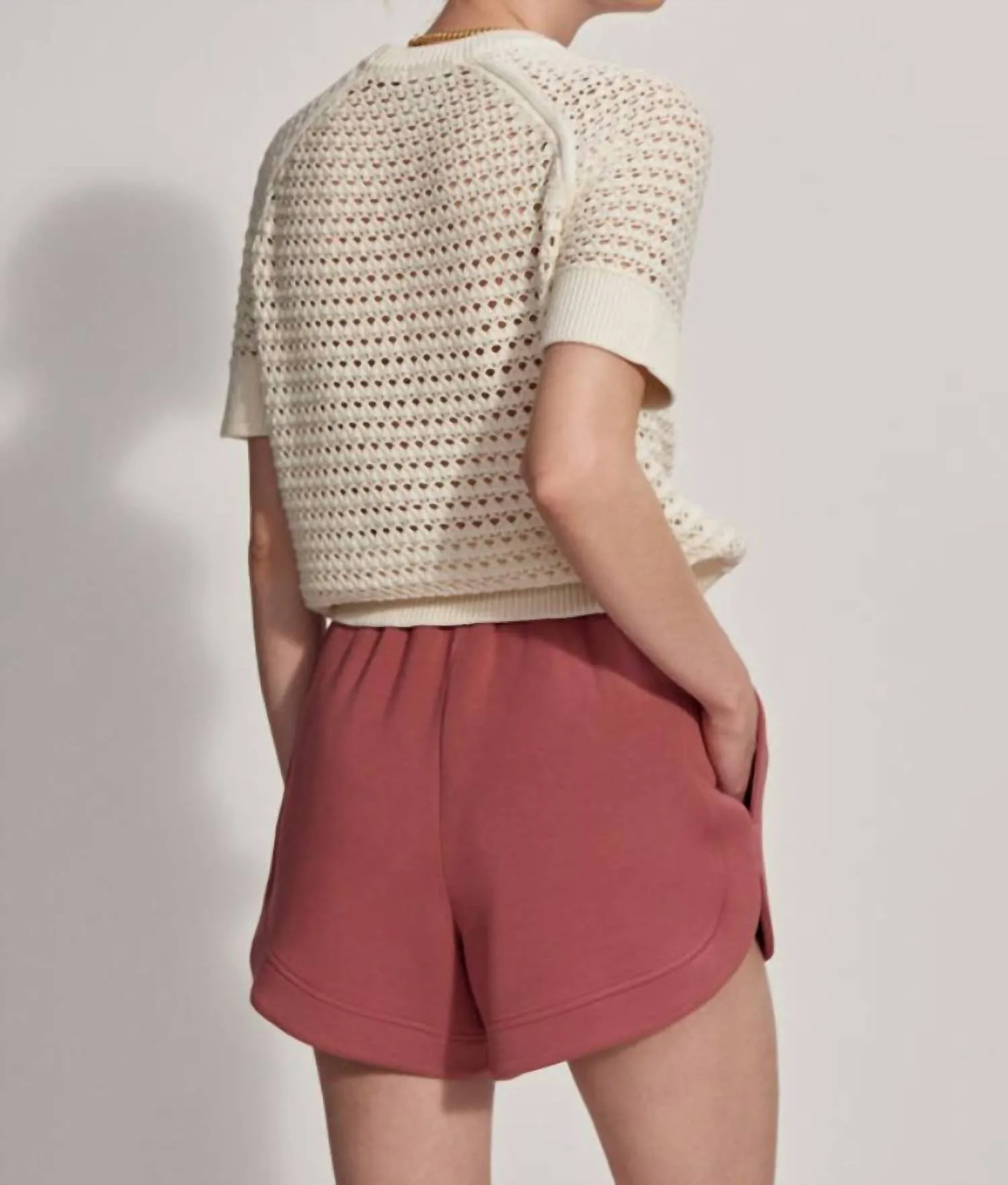 Ollie High-Rise Shorts In Withered Rose