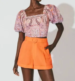 Oscar Short In Tigerlily Orange