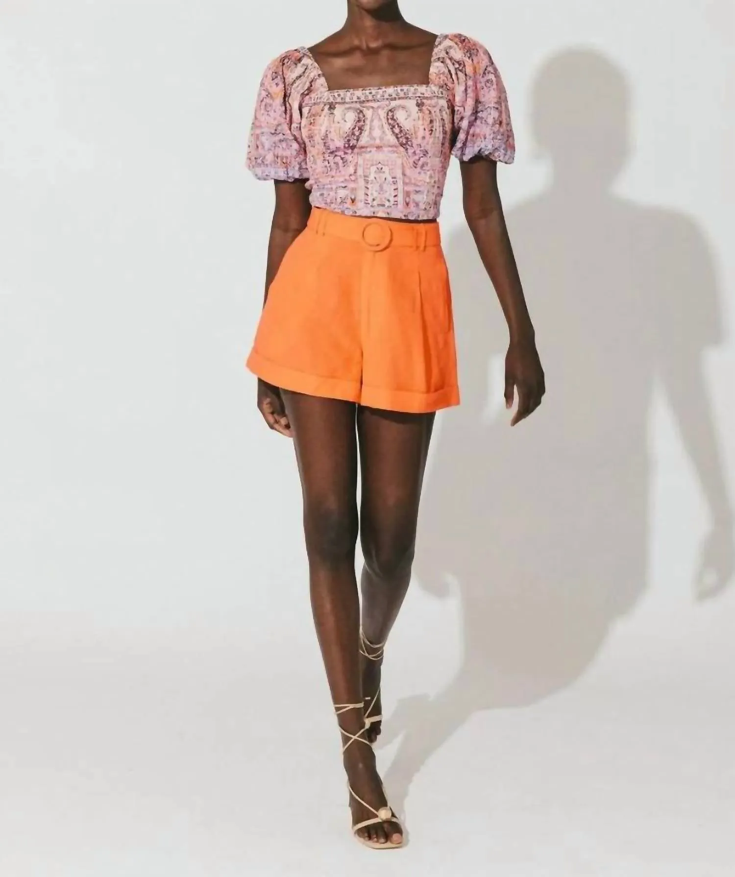 Oscar Short In Tigerlily Orange