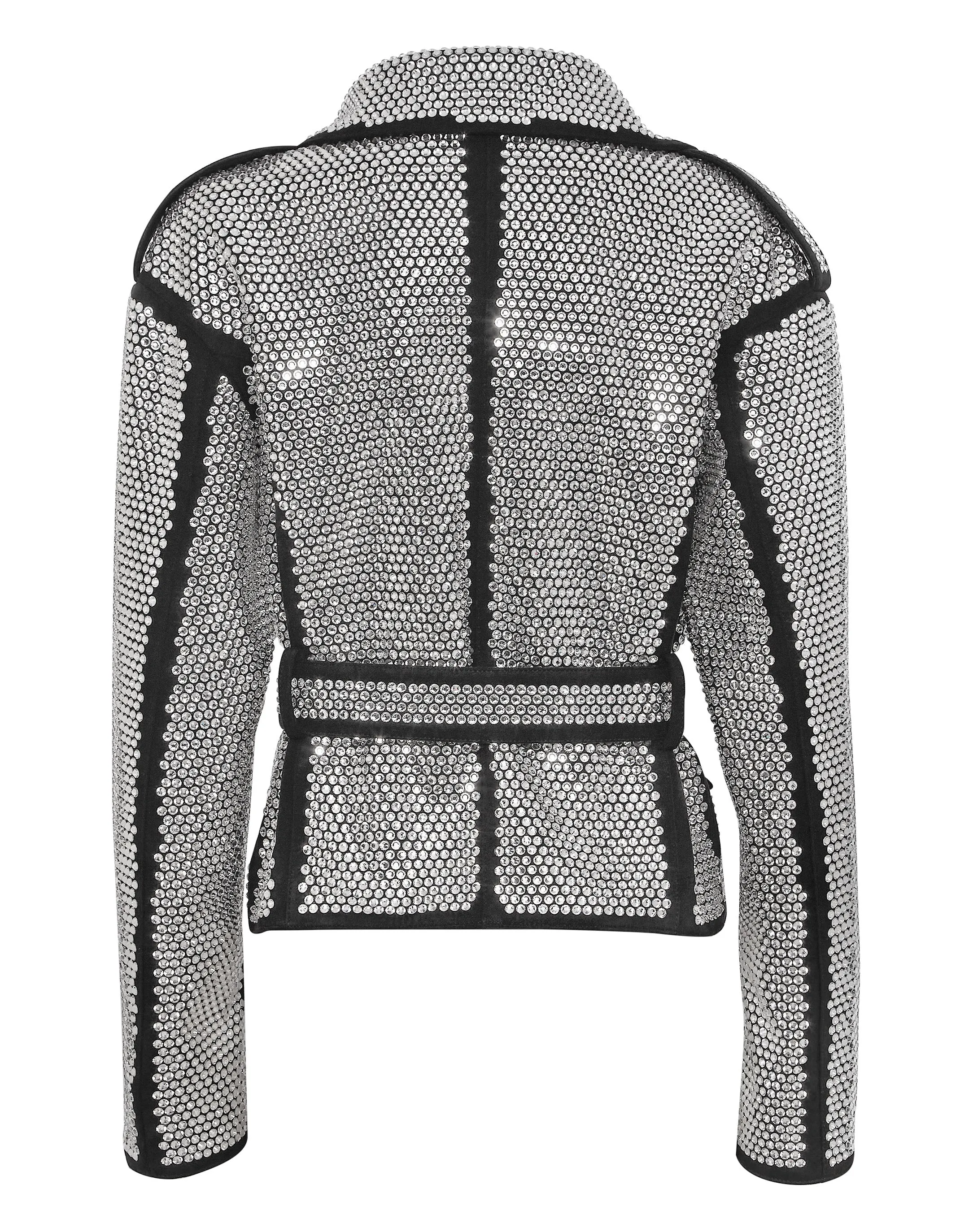 Oversized Biker Jacket Crystal