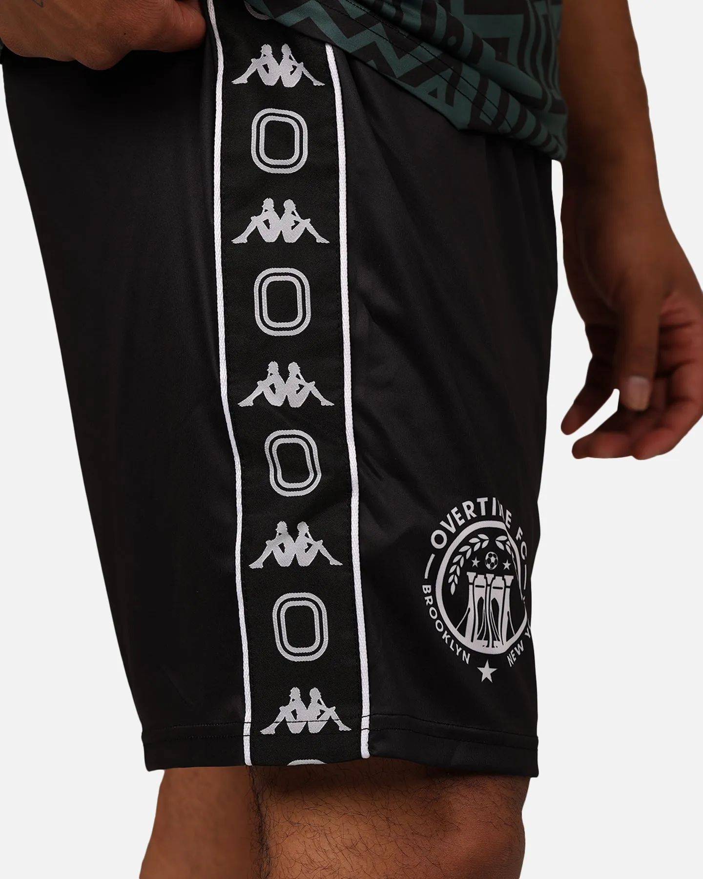 Overtime X Kappa Brooklyn Shorts Black