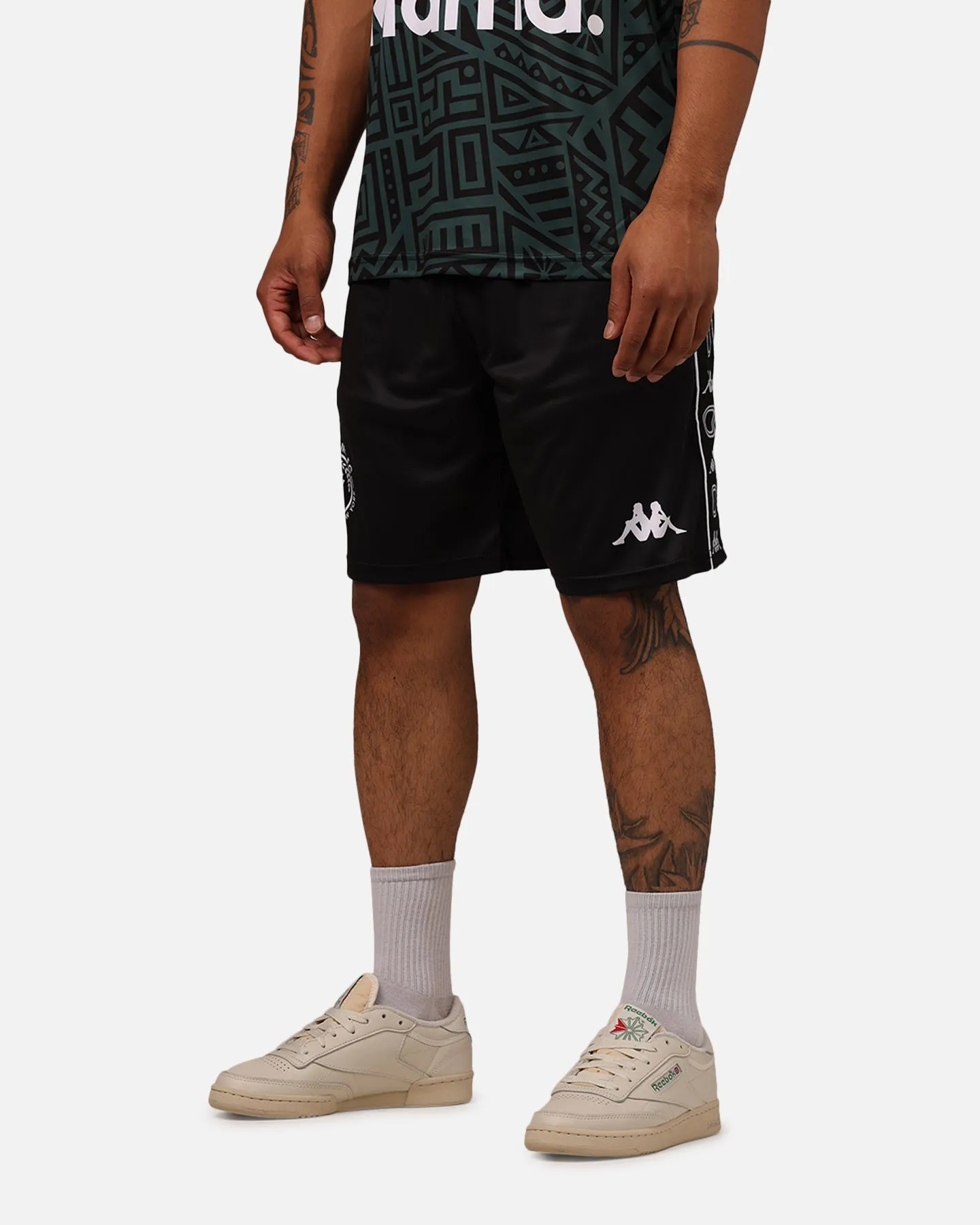 Overtime X Kappa Brooklyn Shorts Black