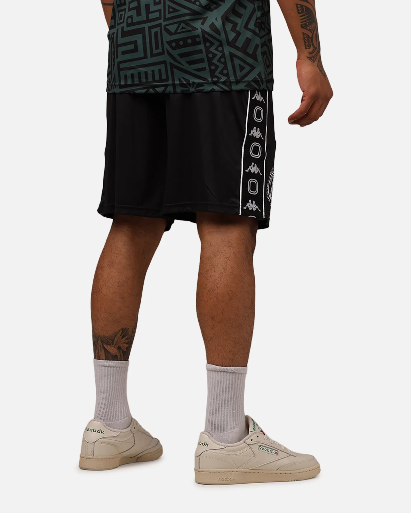 Overtime X Kappa Brooklyn Shorts Black