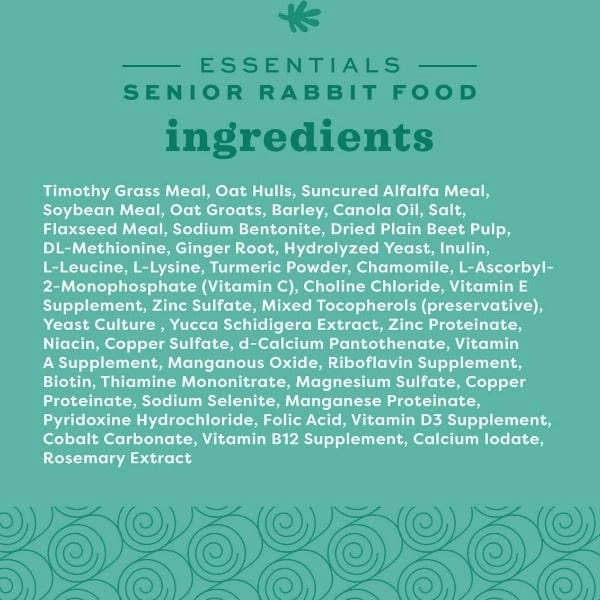 Oxbow Essentials Senior Rabbit Food
