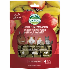 Oxbow Simple Rewards Baked Treats with Apple & Banana