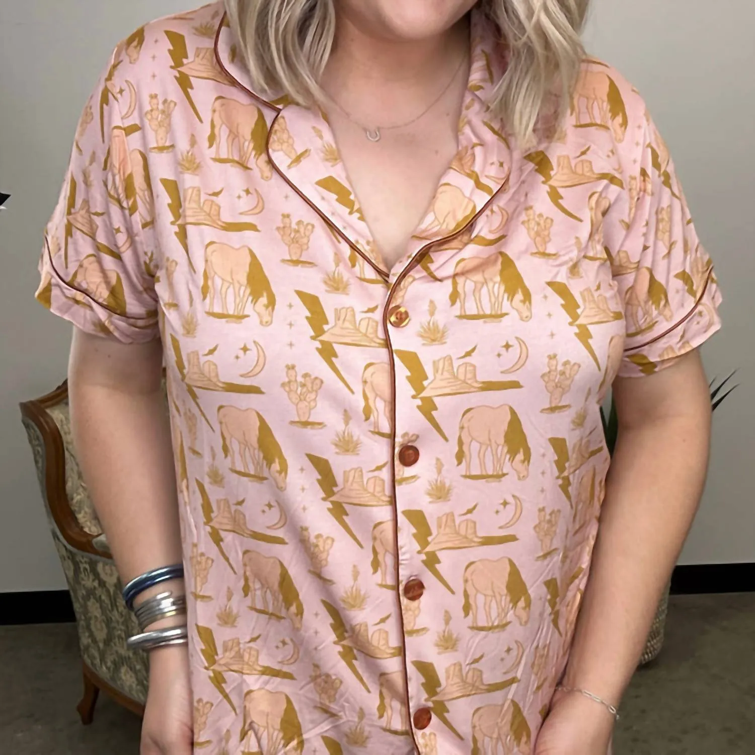 Pajama Set In Electric Oasis