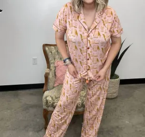 Pajama Set In Electric Oasis