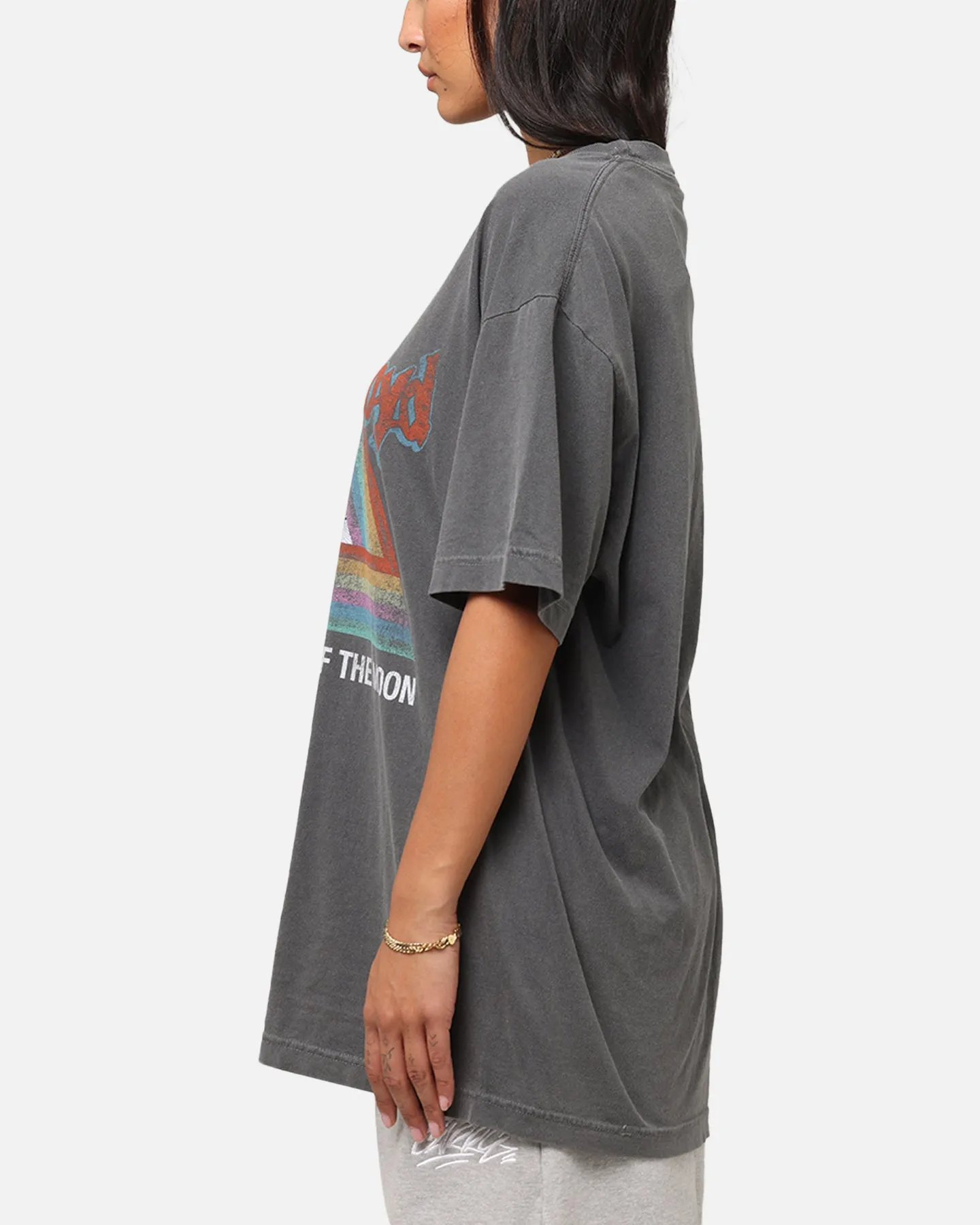 Pink Floyd Dark Side Rainbow T-Shirt Faded Black