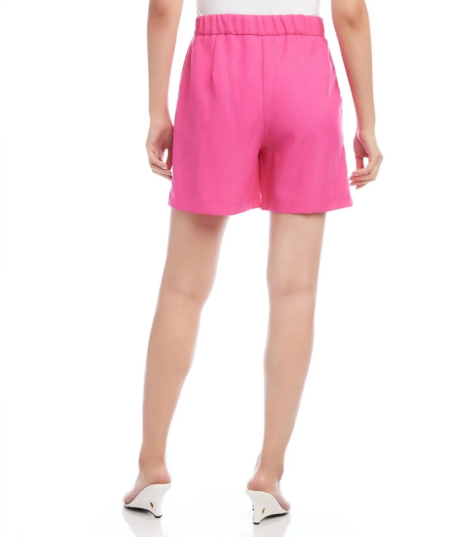 Pleated Shorts In Pink