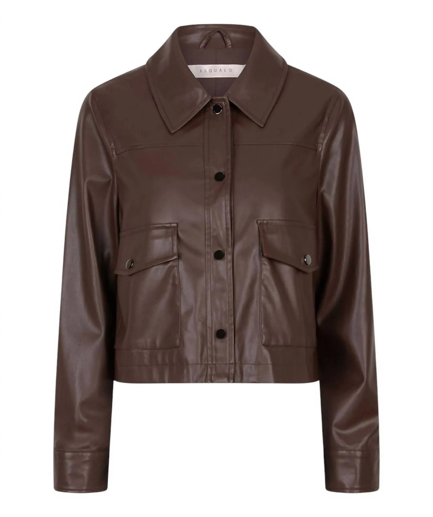 Pleather Jacket In Brown