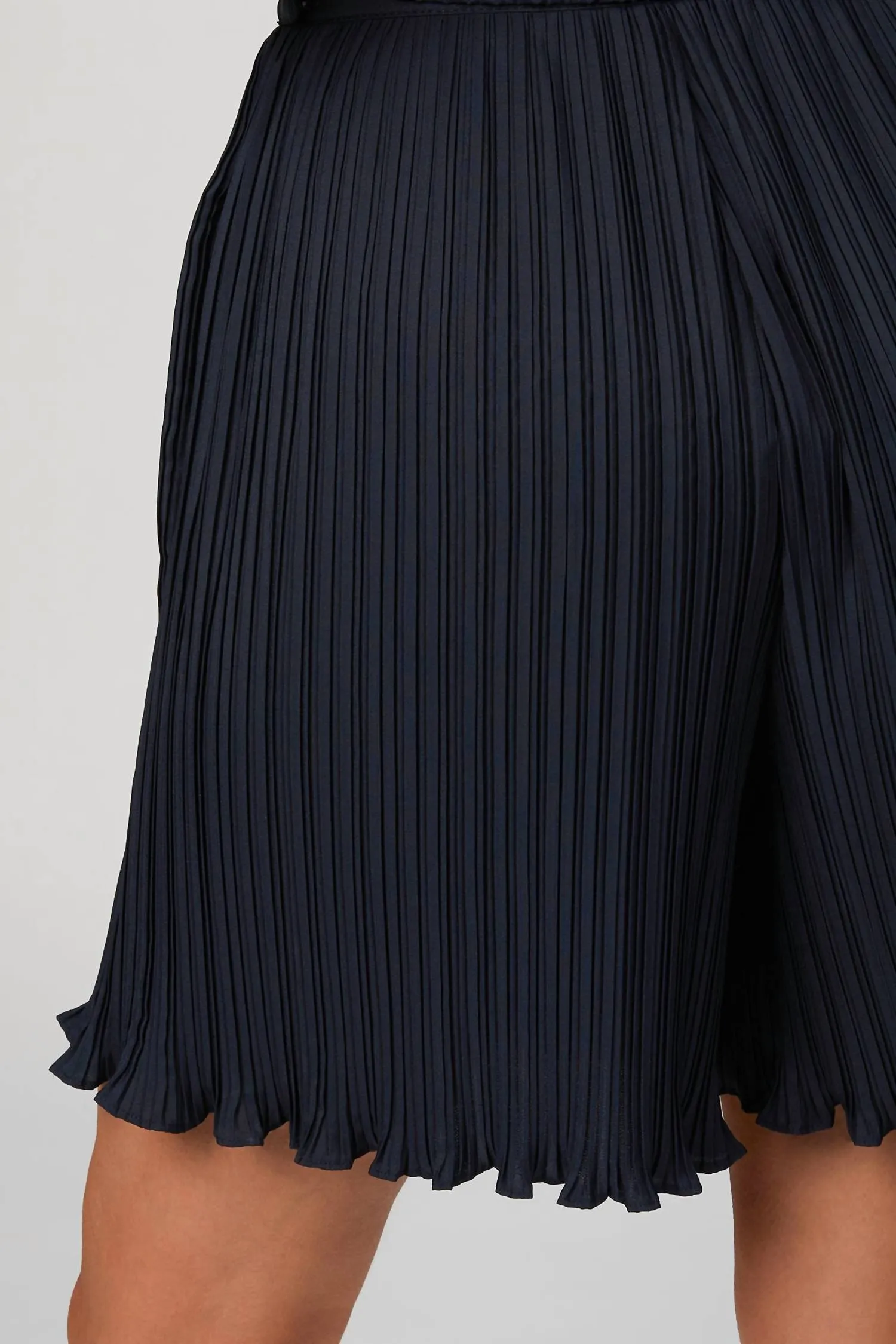 Plisse Pleat Short In Prussian Blue