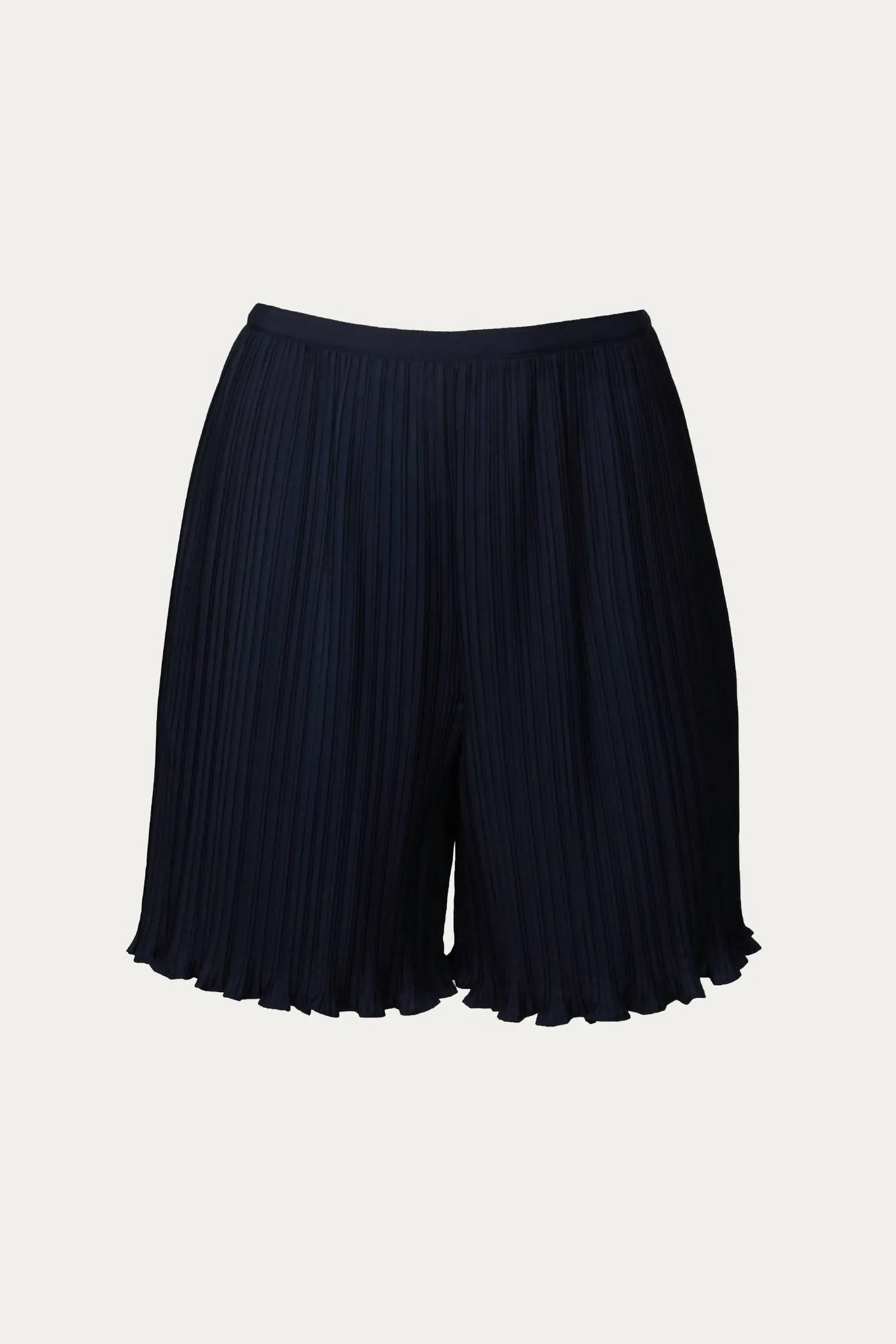 Plisse Pleat Short In Prussian Blue